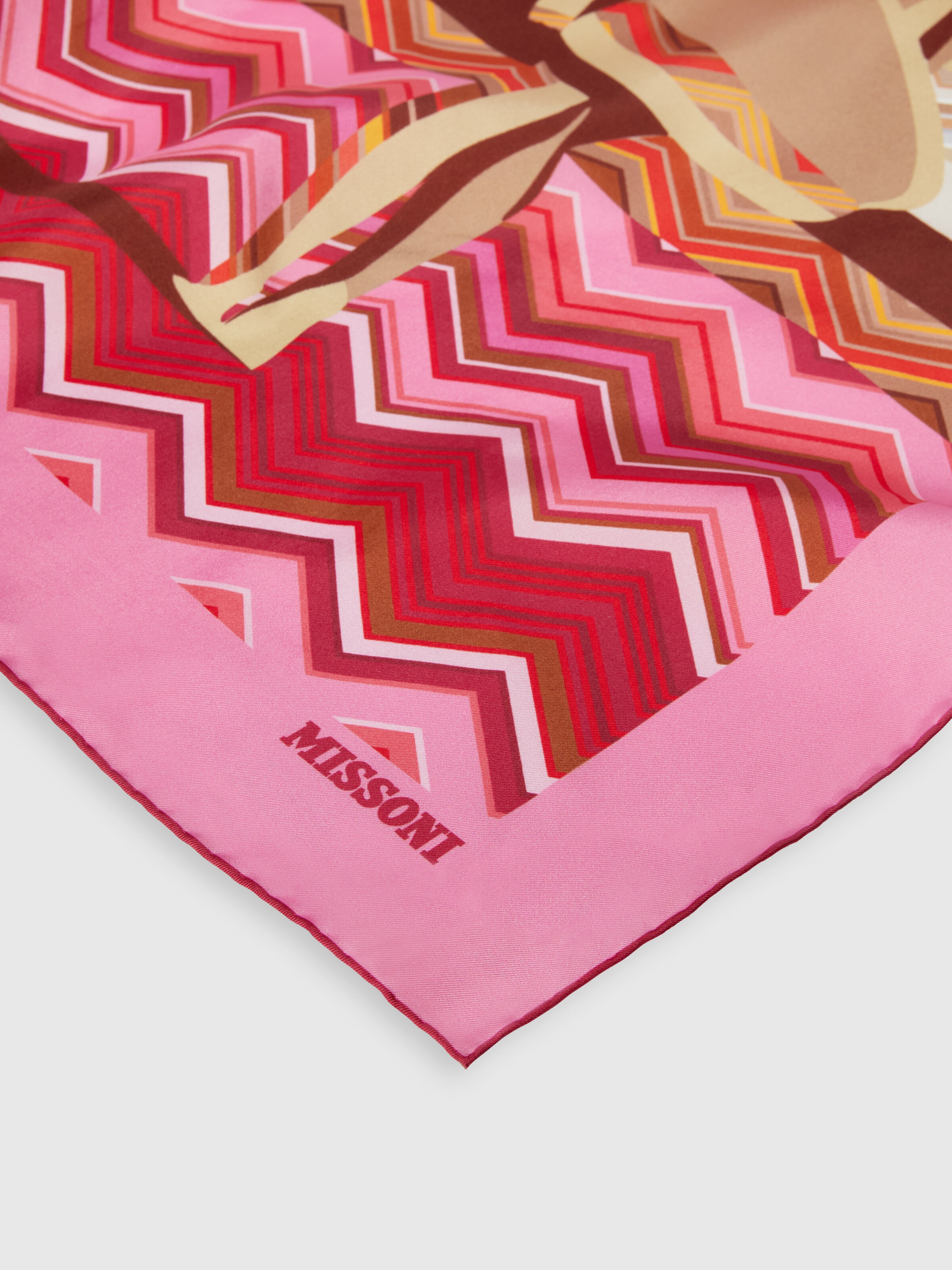 Silk scarf with print, Multicoloured  - 1