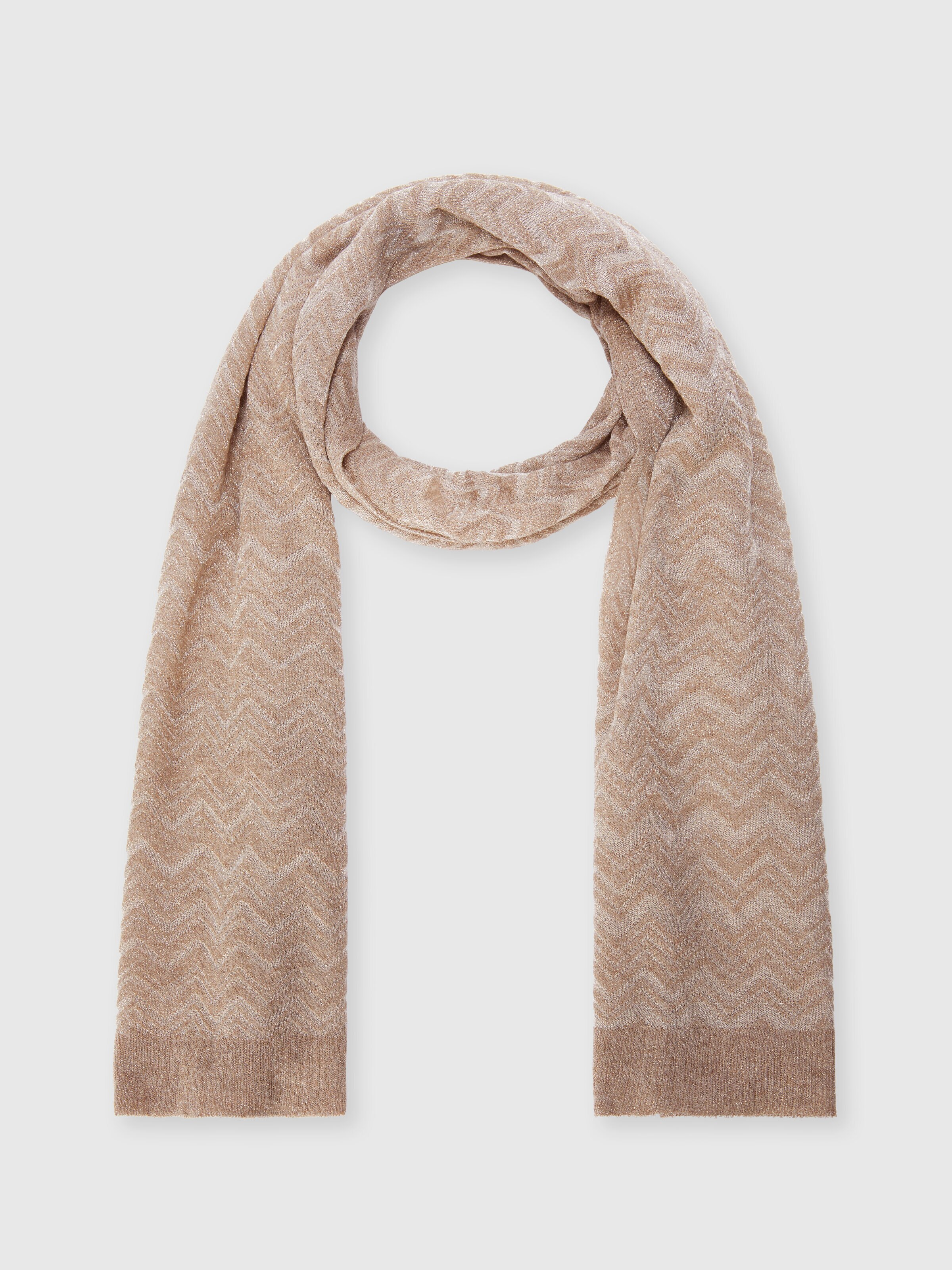 Zig zag viscose blend scarf, Multicoloured  - 0