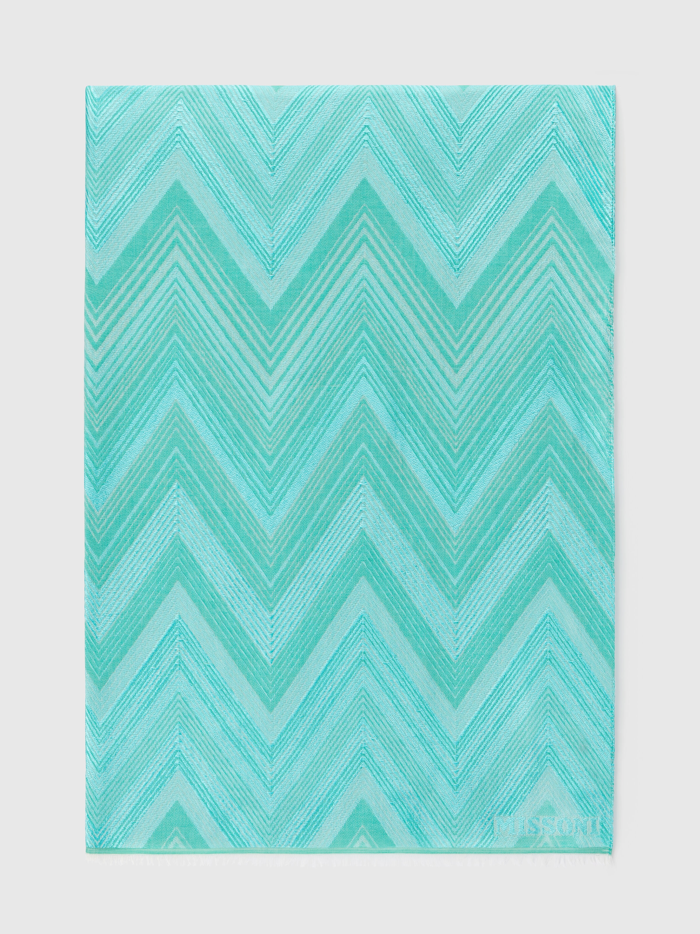 Cotton blend chevron stole, Multicoloured  - 0