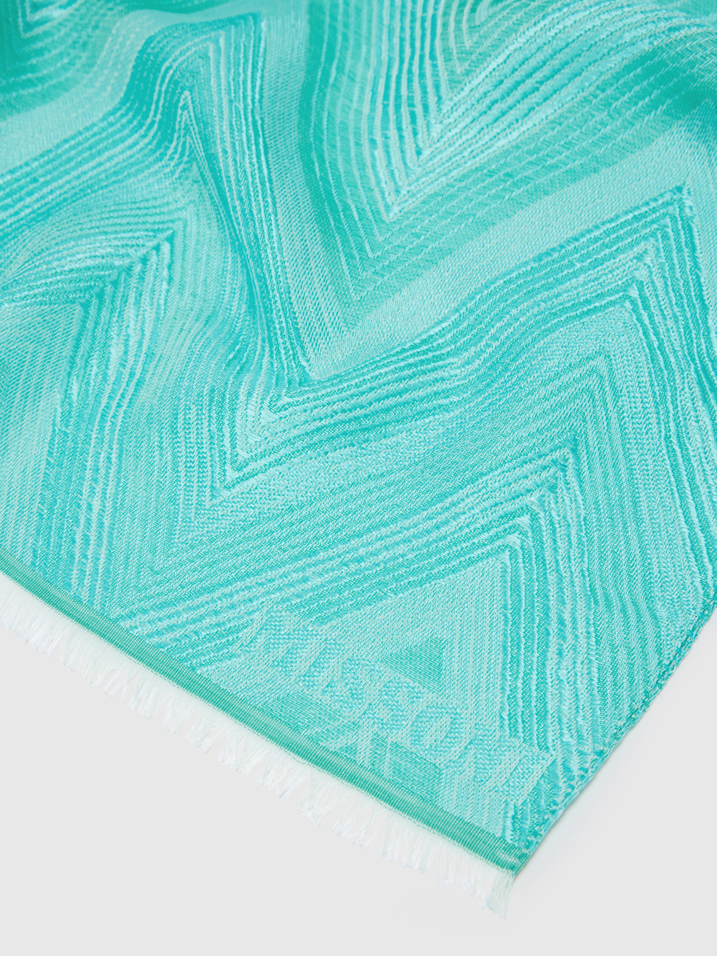 Cotton blend chevron stole, Multicoloured  - 1