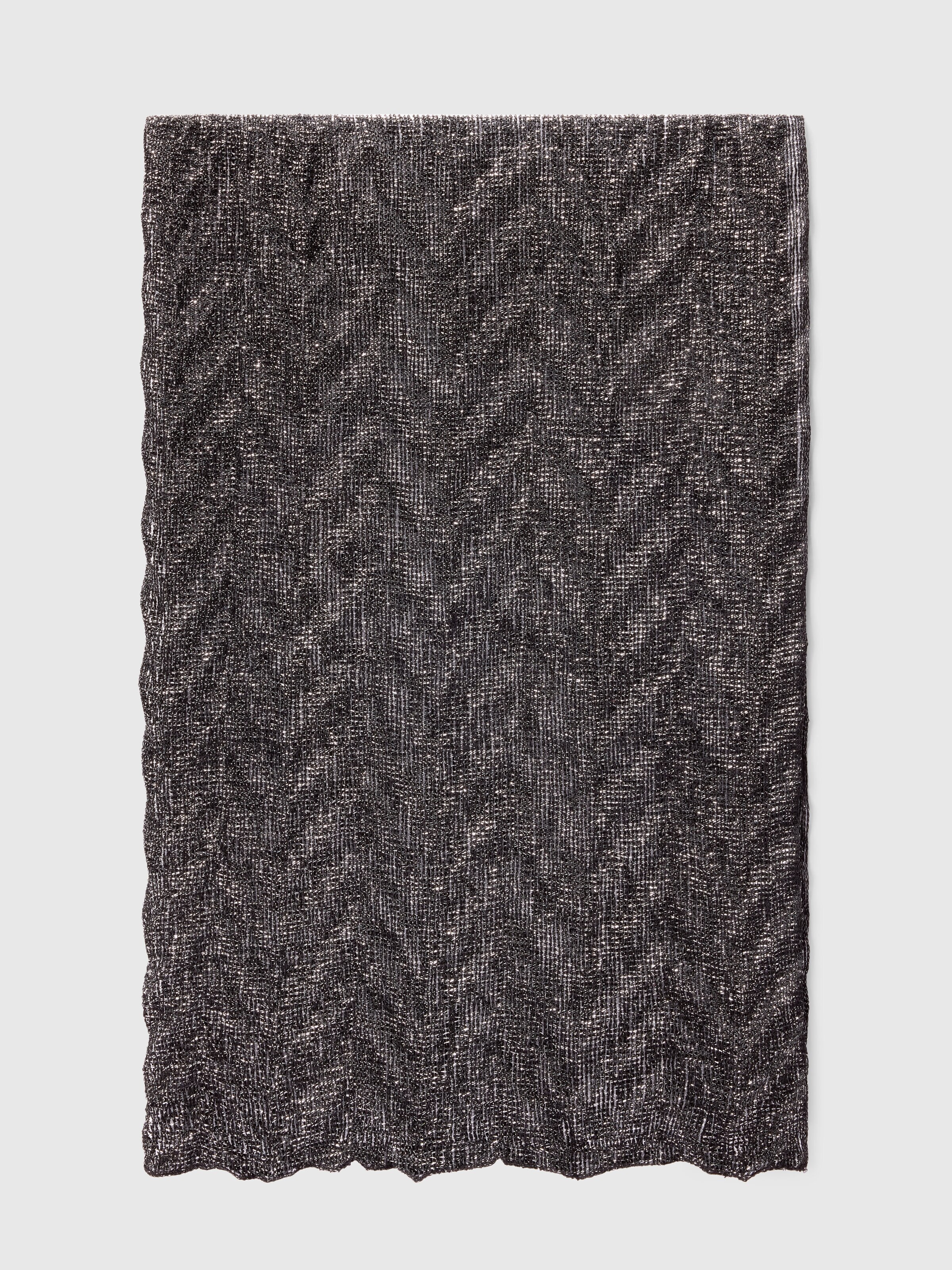 Chevron motif stole with irregular borders, Multicoloured  - 0