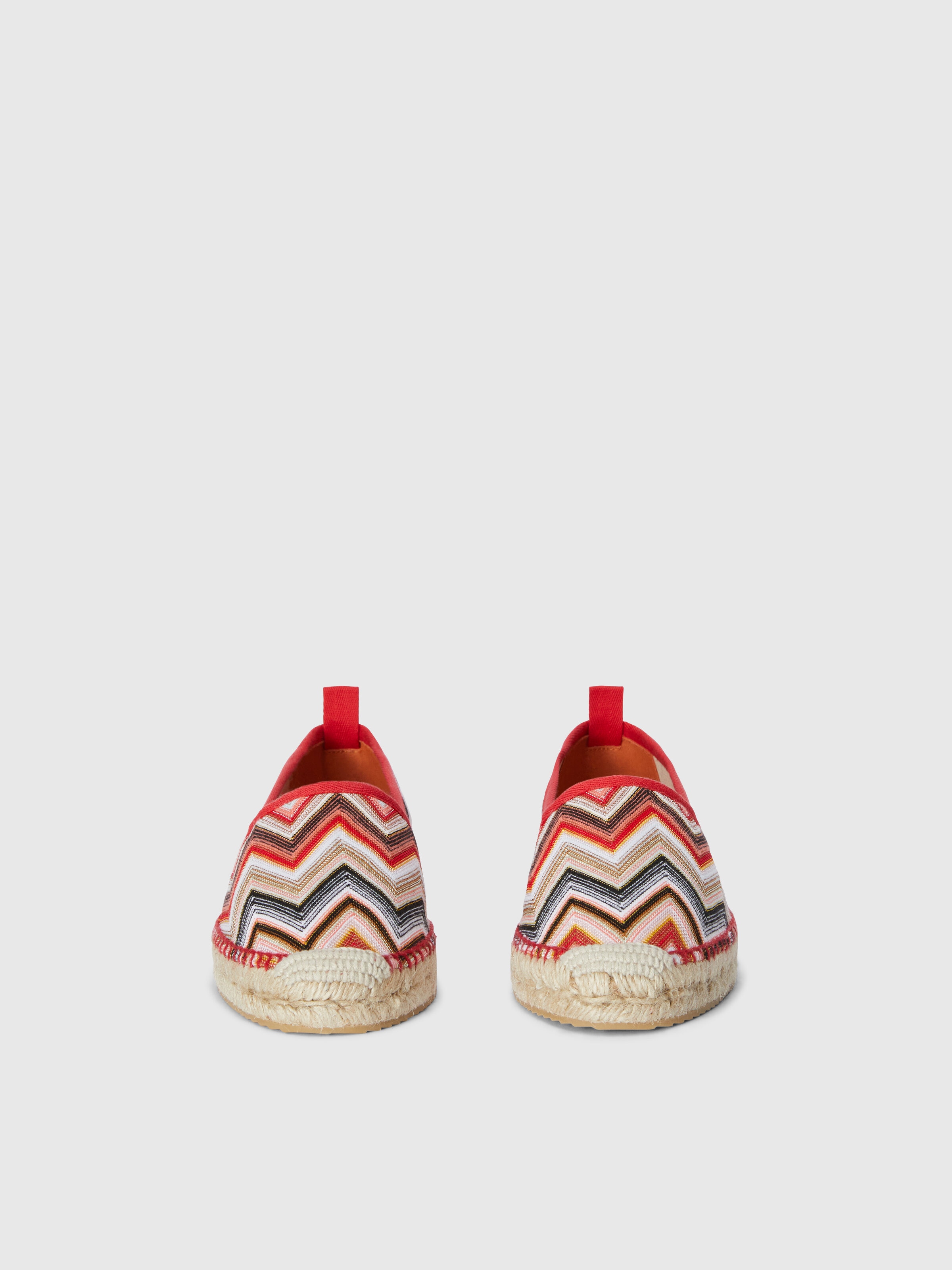 Slip-on espadrilles with zigzag pattern, Pink   - 2