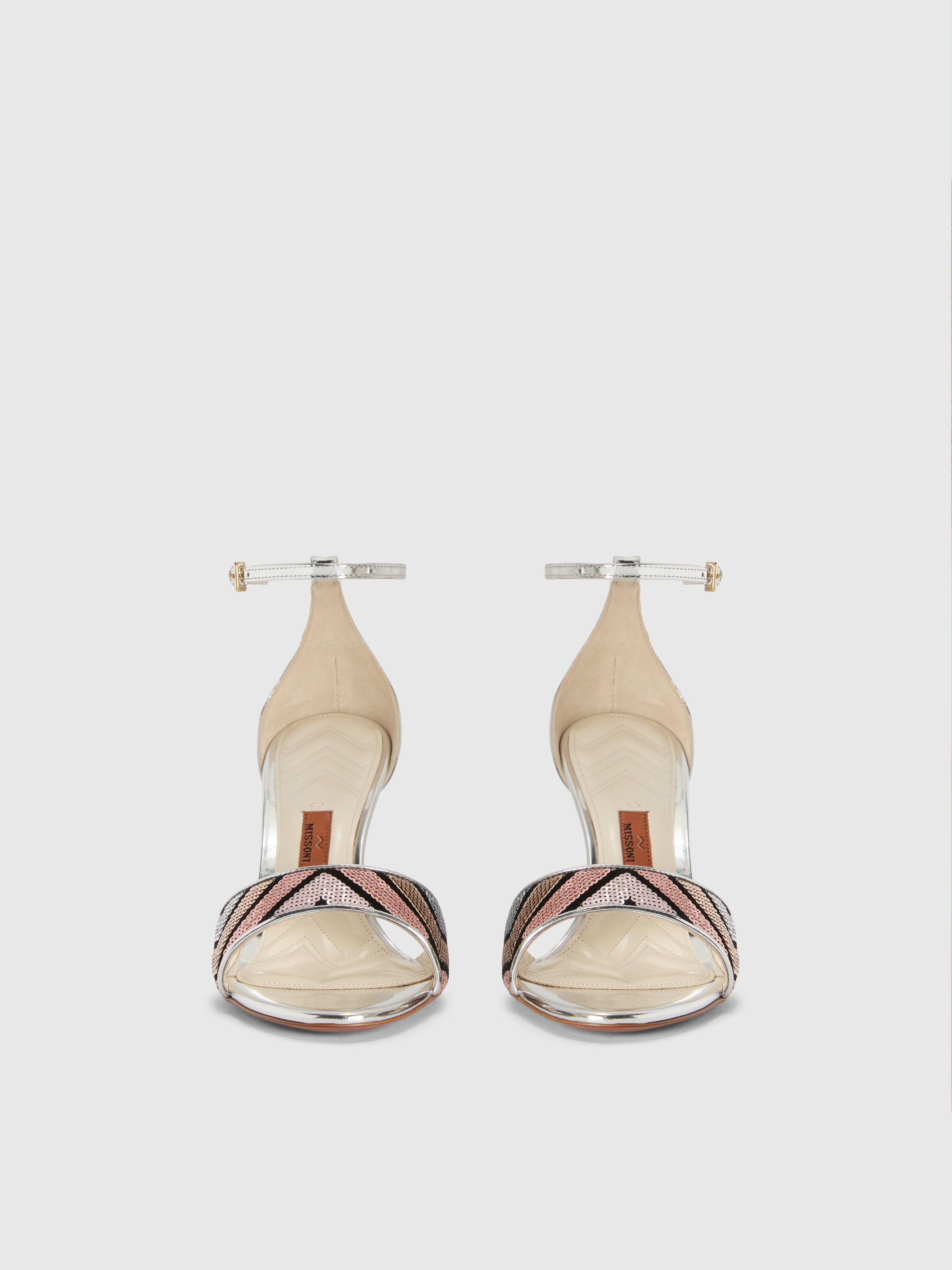 Sandal with adjustable strap and zig zag pattern, Multicoloured  - 2