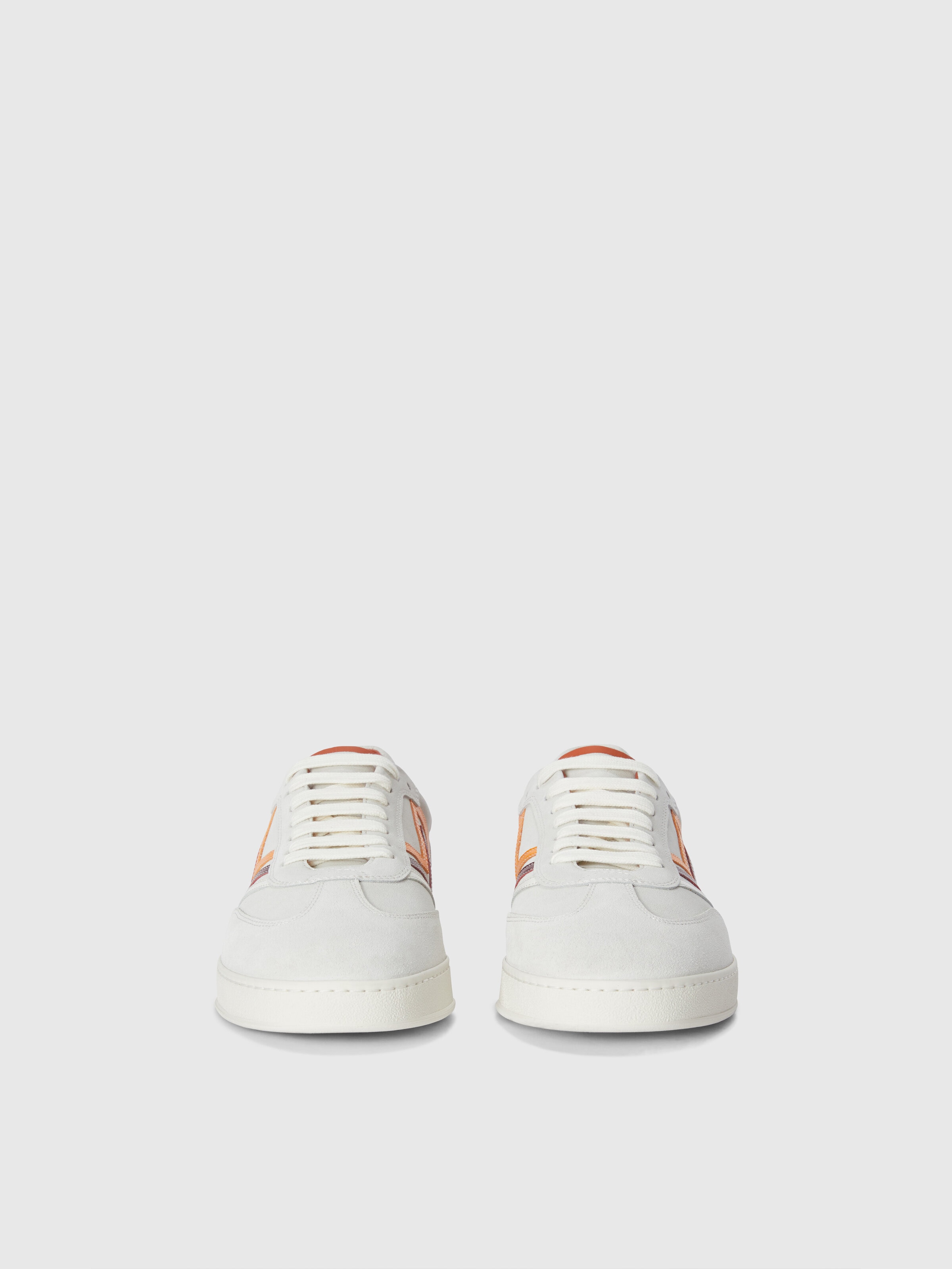 Sneakers with raised zig zag, White & Grey - 2