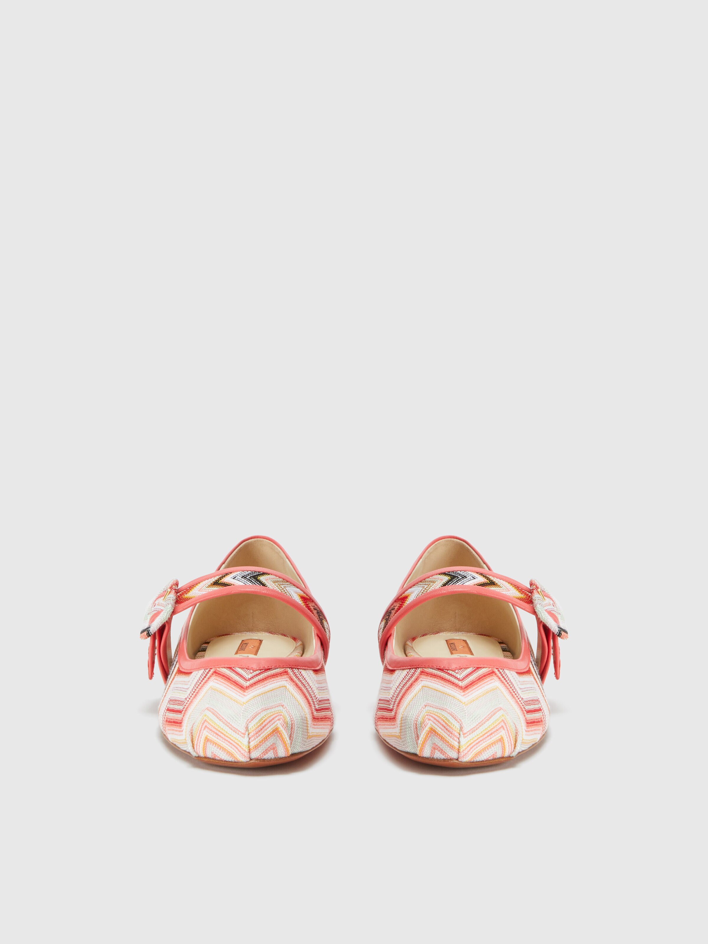 Ballet flats with buckle and adjustable chevron strap, Multicoloured  - 2
