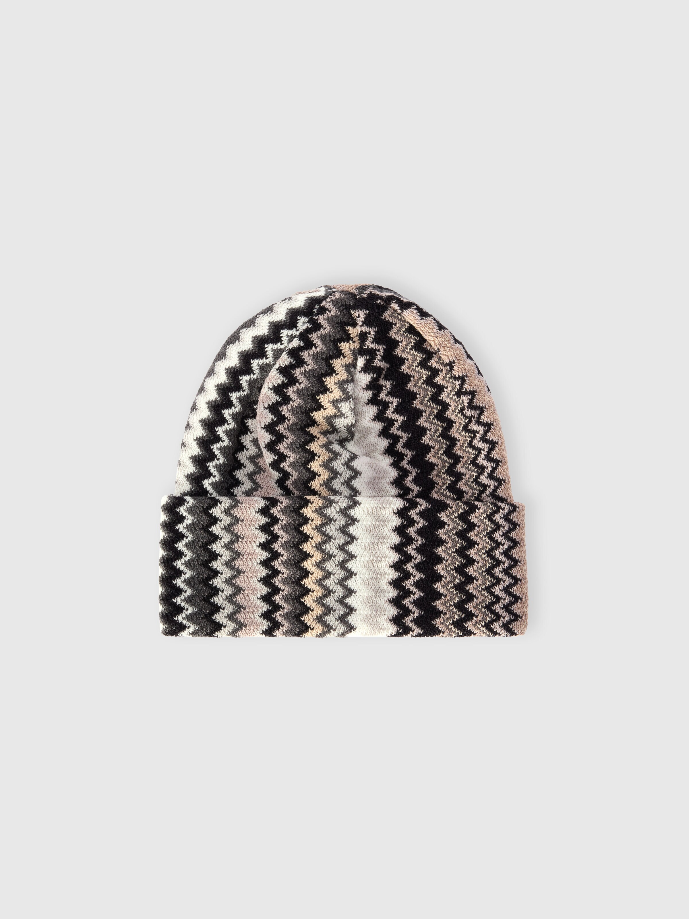 Men’s wool-blend zigzag hat, Multicoloured  - 0