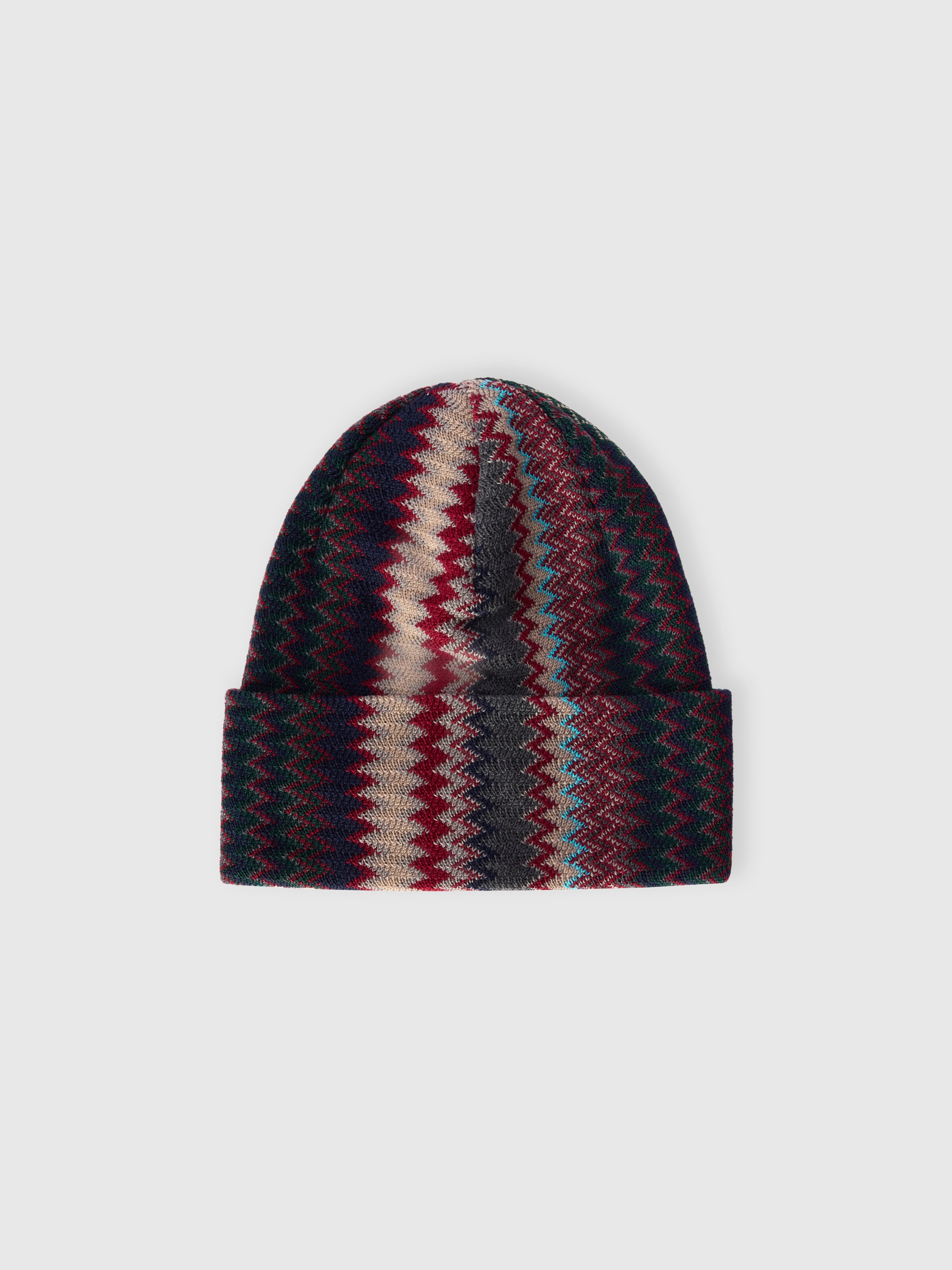 Men’s hat in pure wool, Multicoloured  - 0