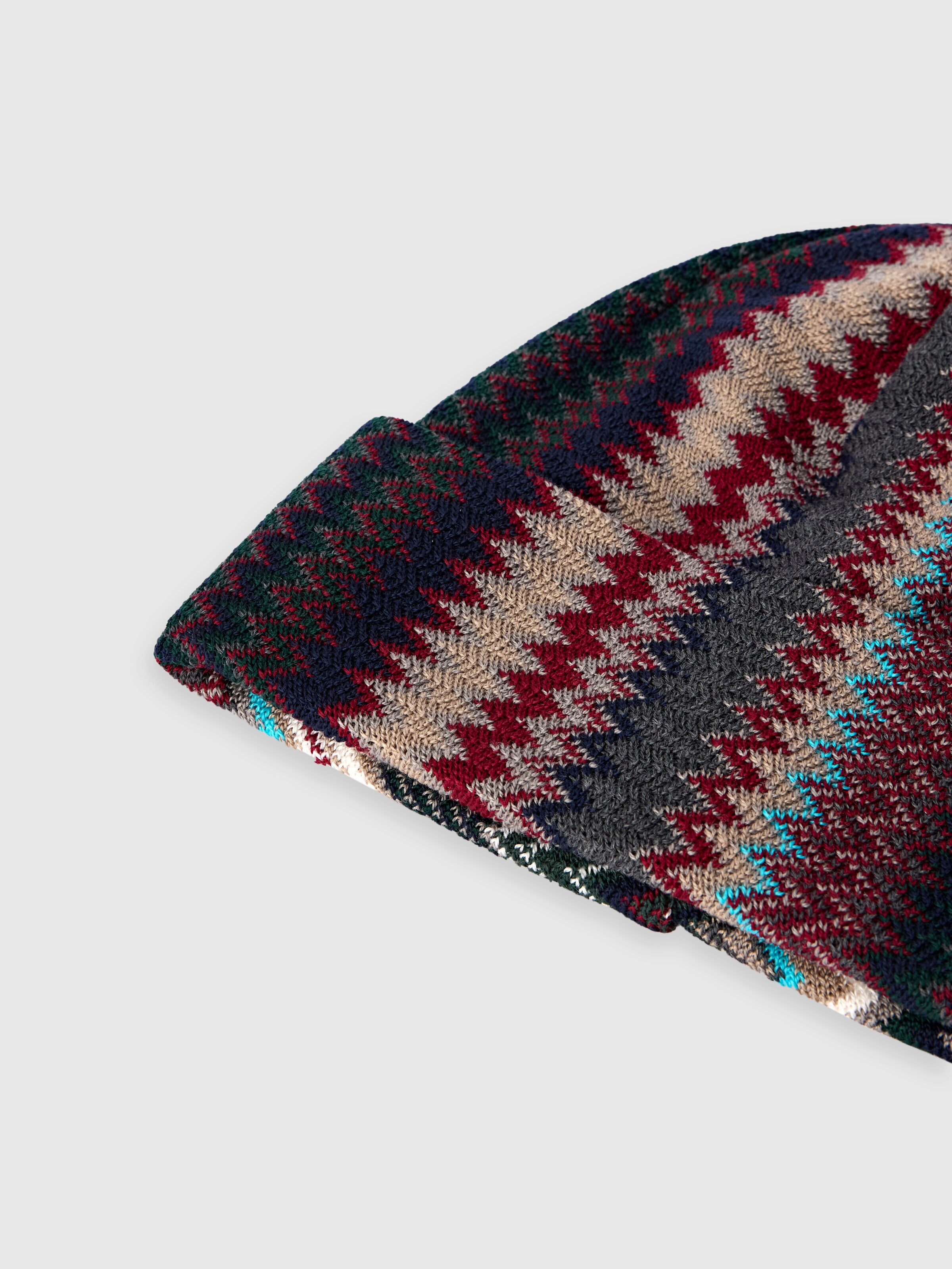 Men’s hat in pure wool, Multicoloured  - 1