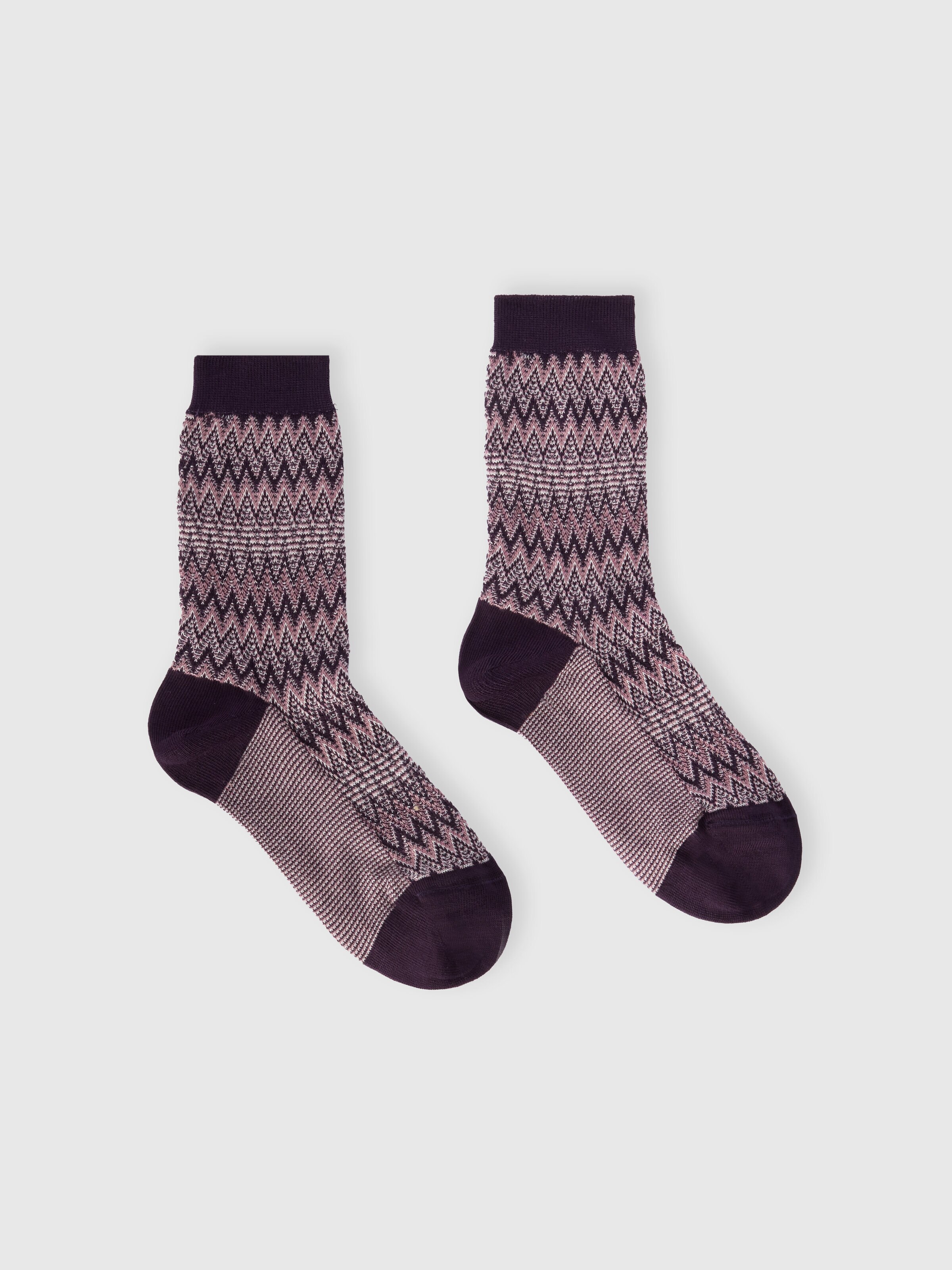 Calzini medi in misto cotone chevron, Multicolore  - 0