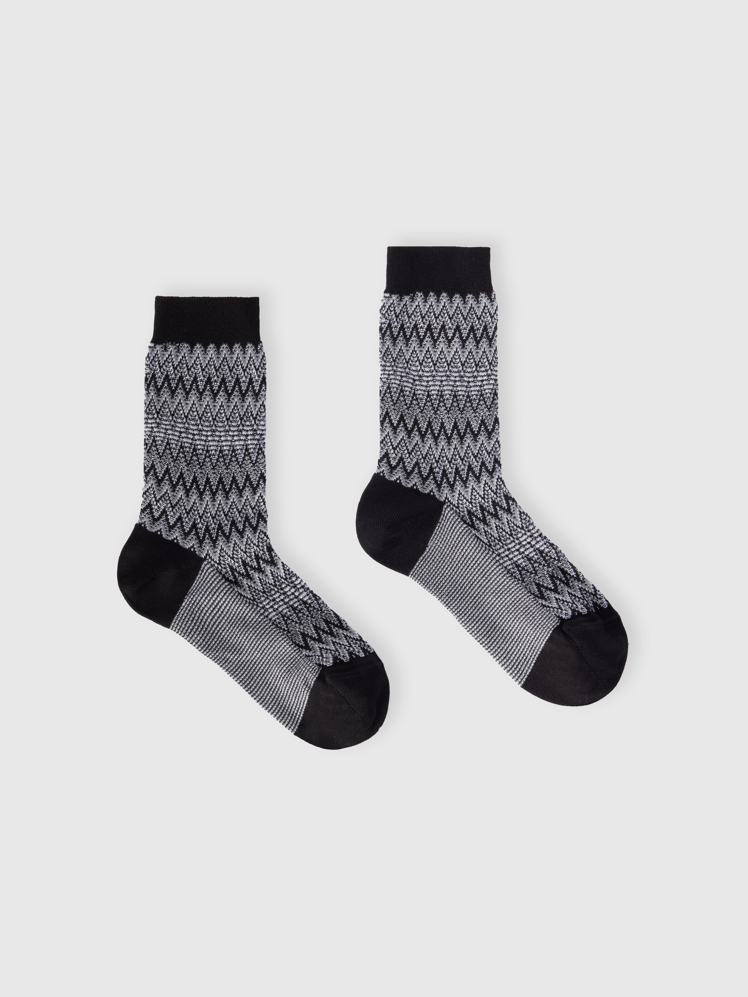 Calzini medi in misto cotone chevron, Multicolore  - 0