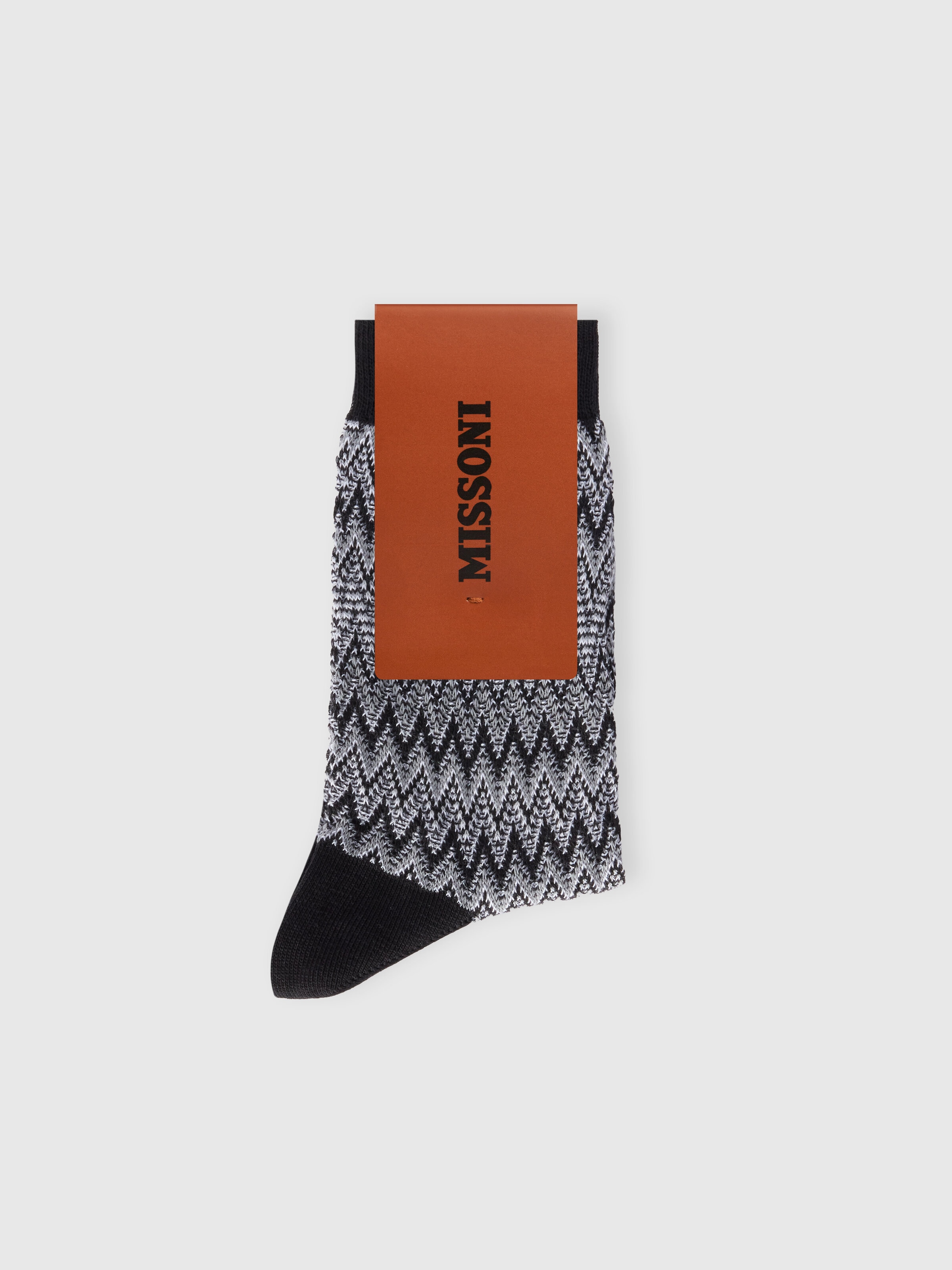 Calzini medi in misto cotone chevron, Multicolore  - 1