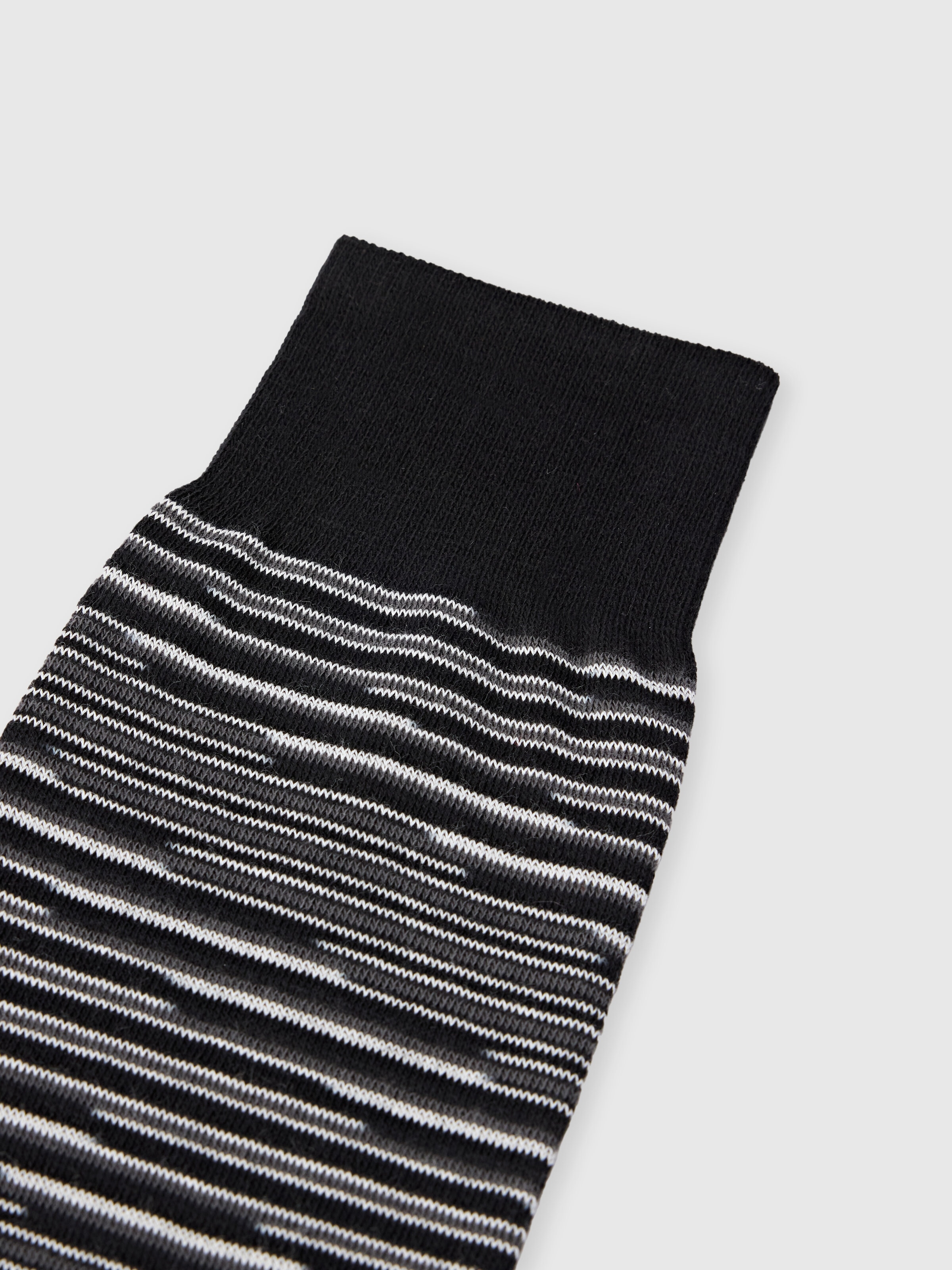 Long flame-patterned cotton-blend socks, Multicoloured  - 2