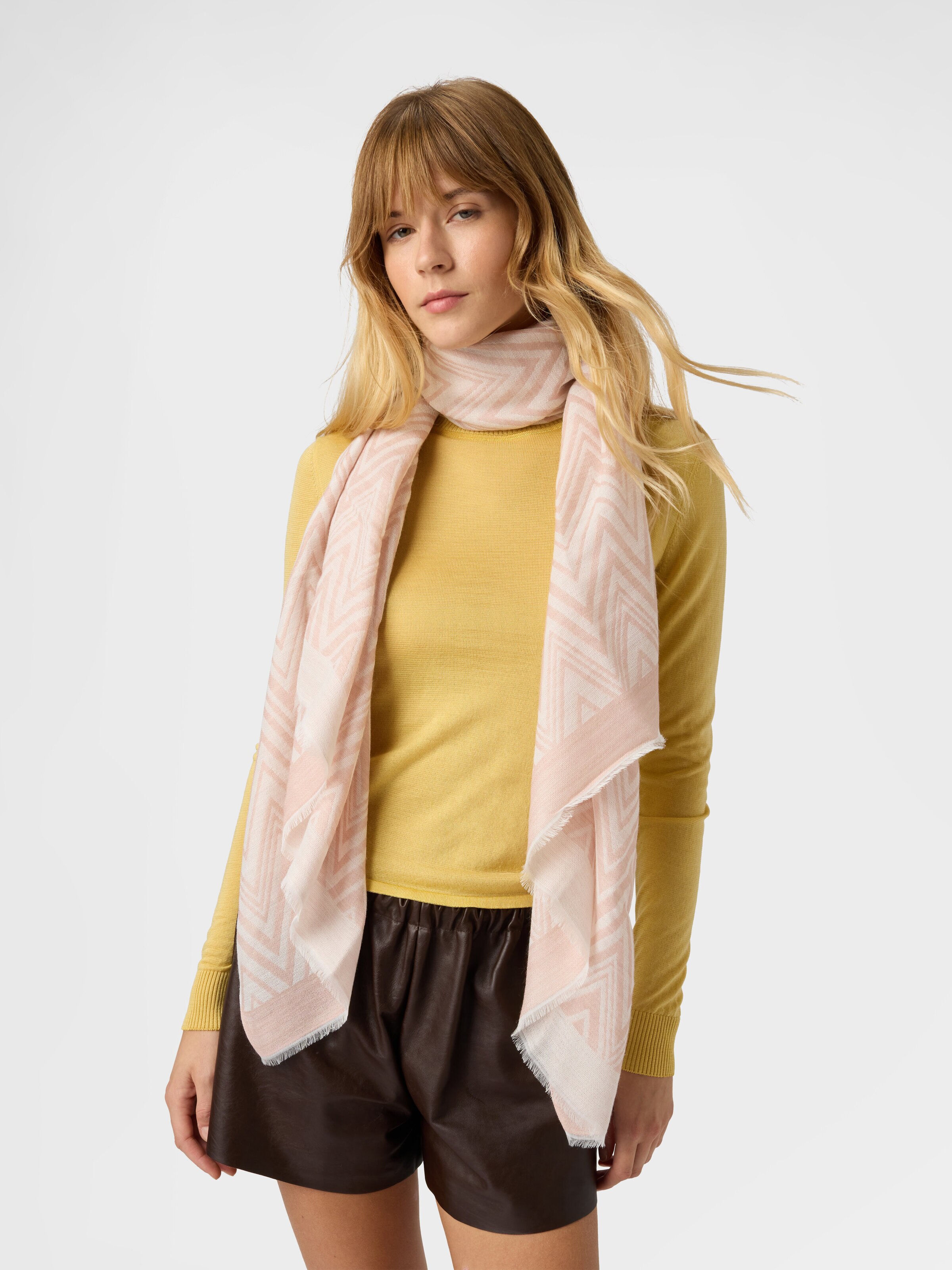 Étole femme en mélange de modal, Multicolore  - 2