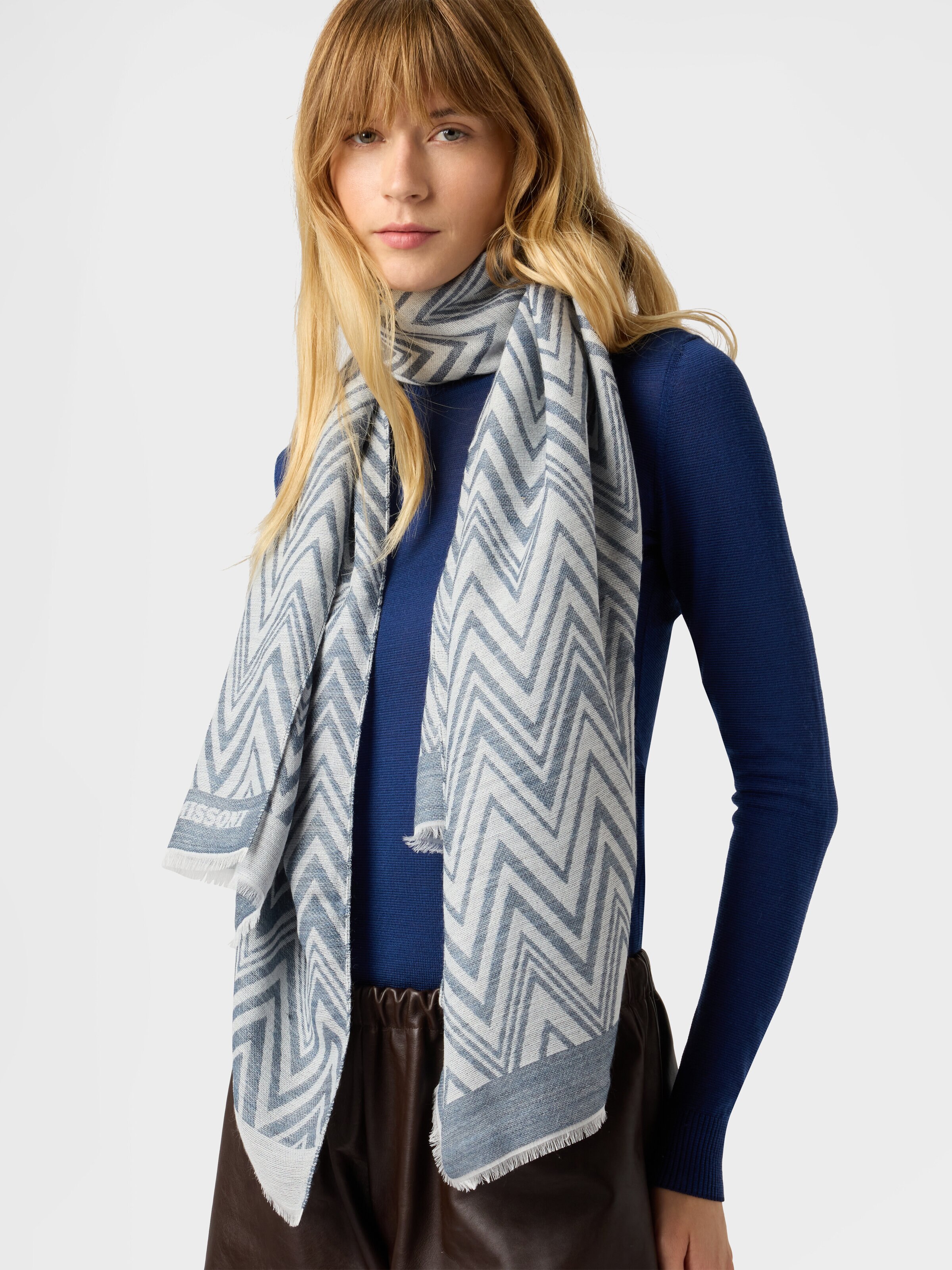 Étole femme en mélange de modal, Multicolore  - 2