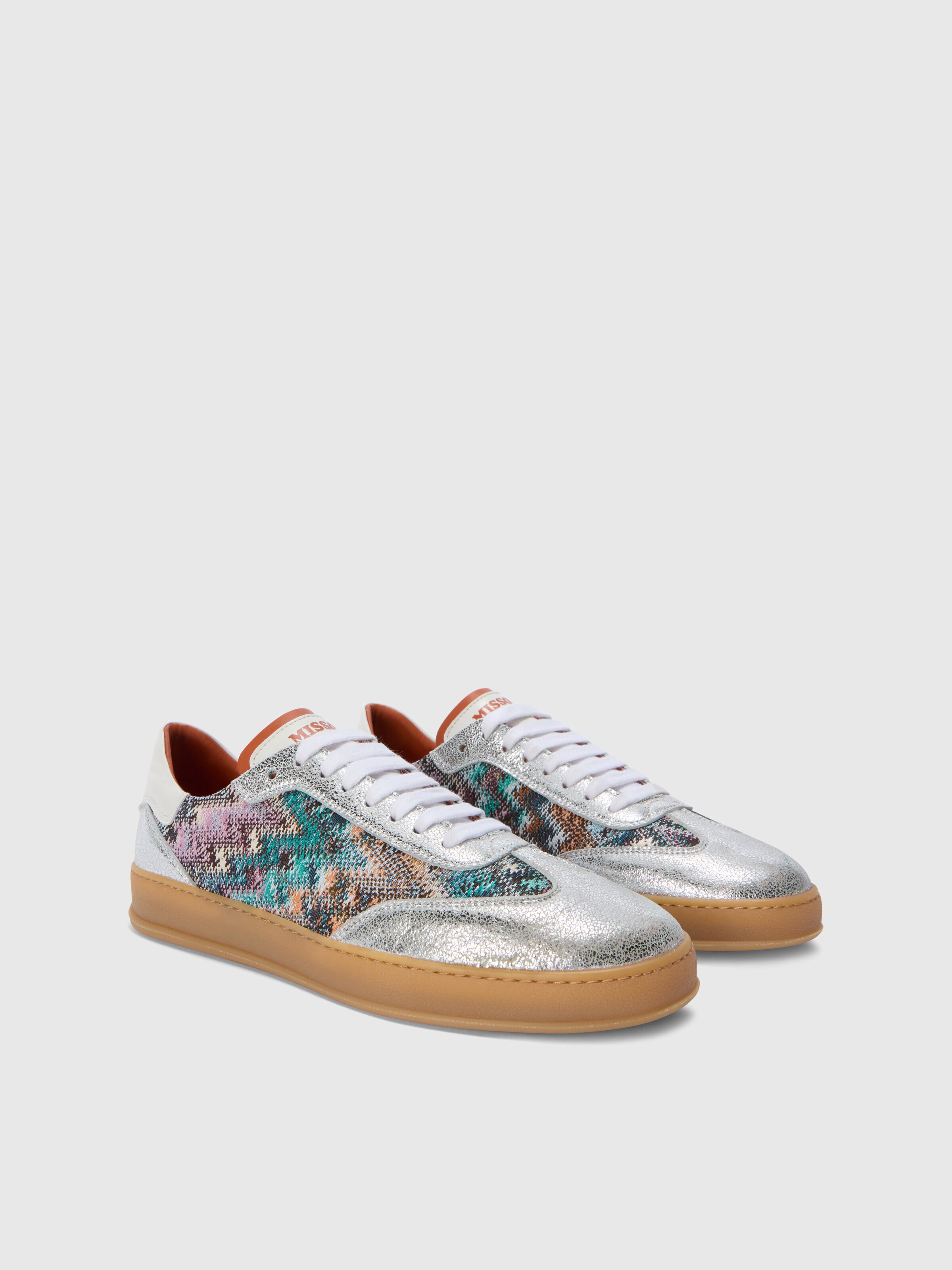 Sneakers con motivo chevron, Multicolore  - 1