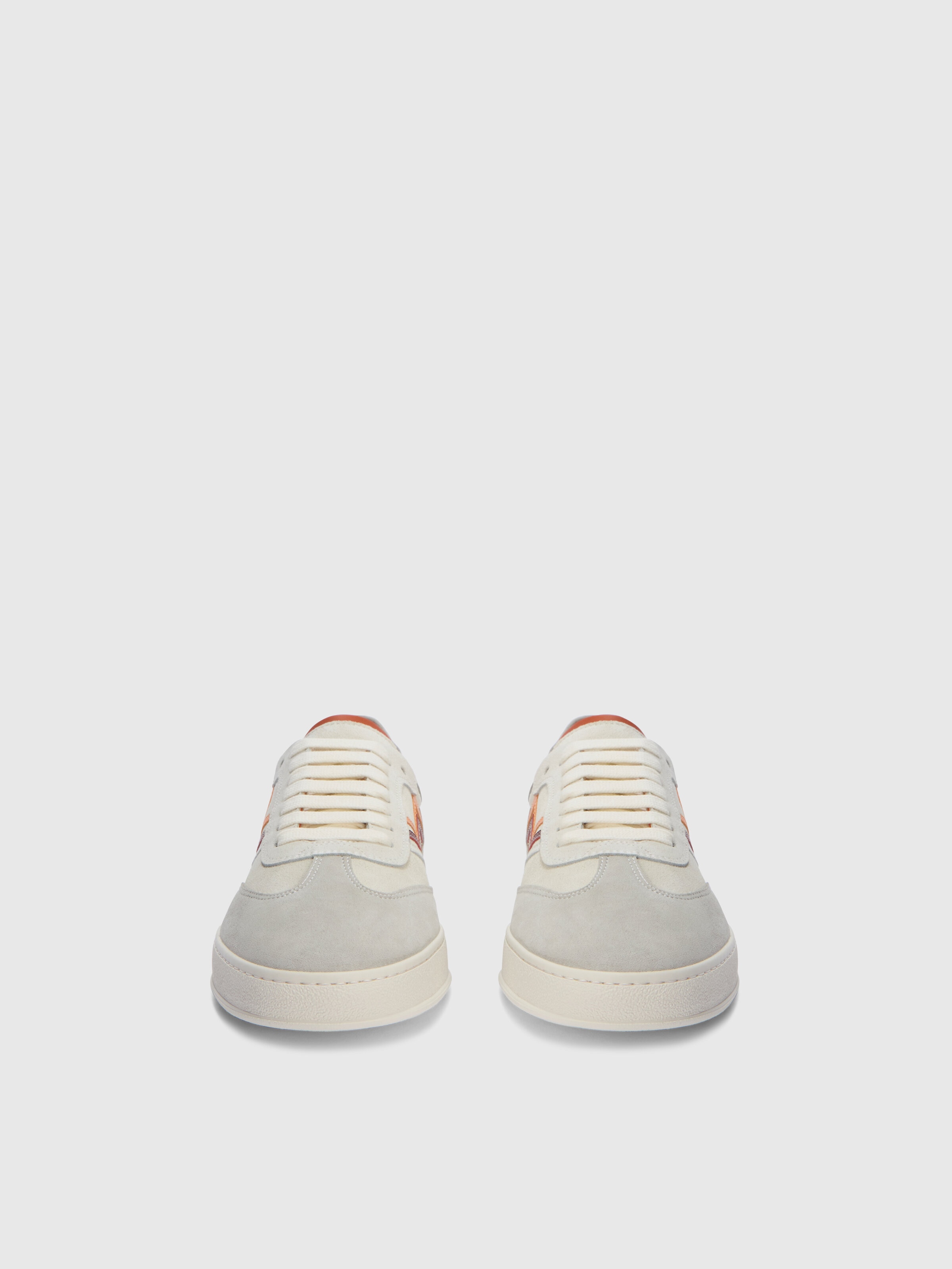 Sneakers with zigzag relief, White  - 2