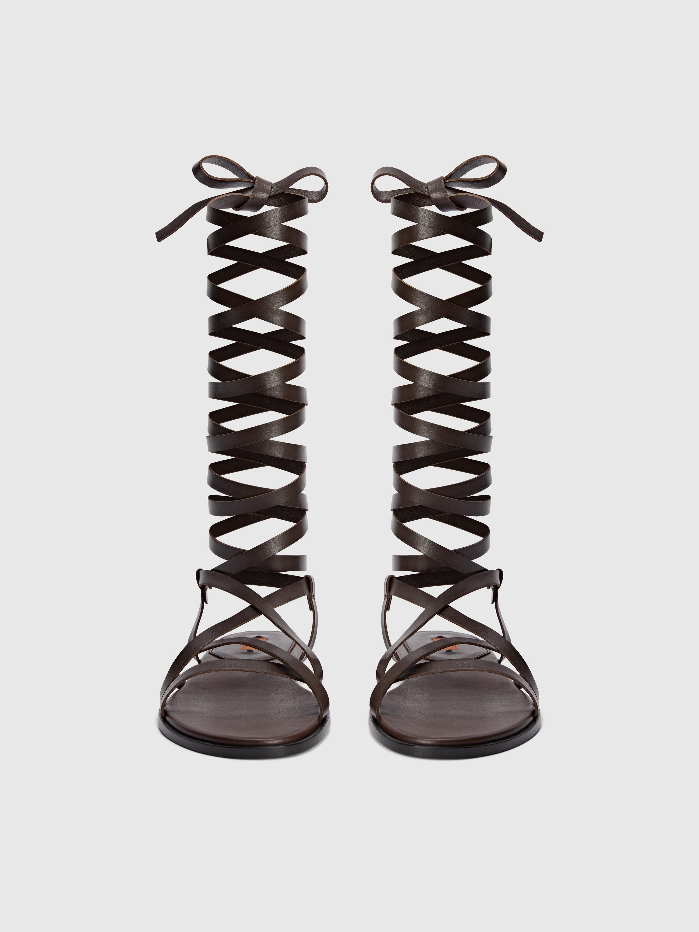 Ankle wrap sandal, Brown - 2