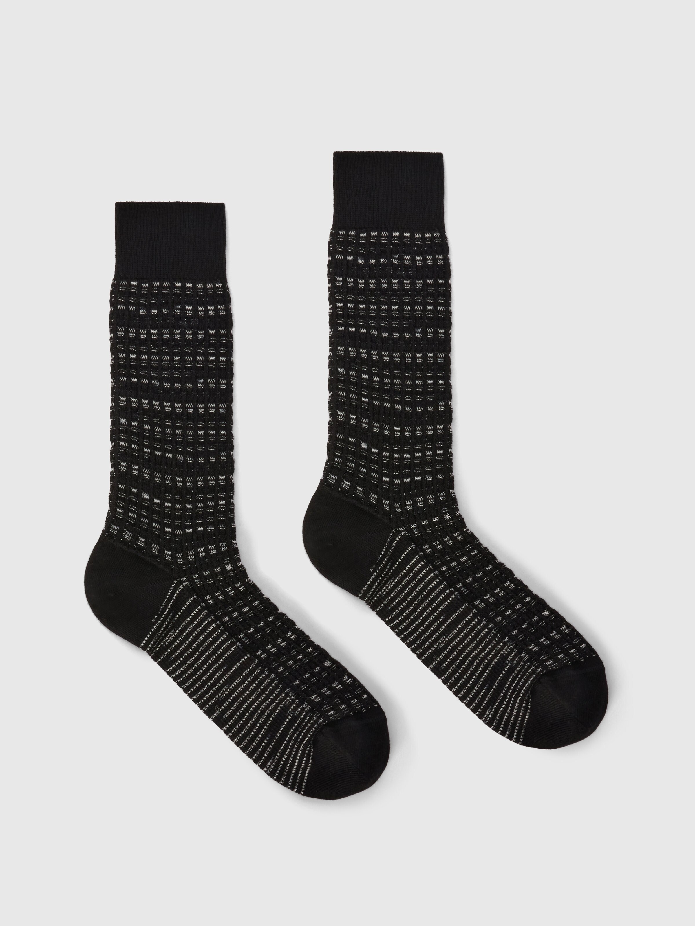 Mid-length cotton-blend socks with check pattern Multicoloured | Missoni