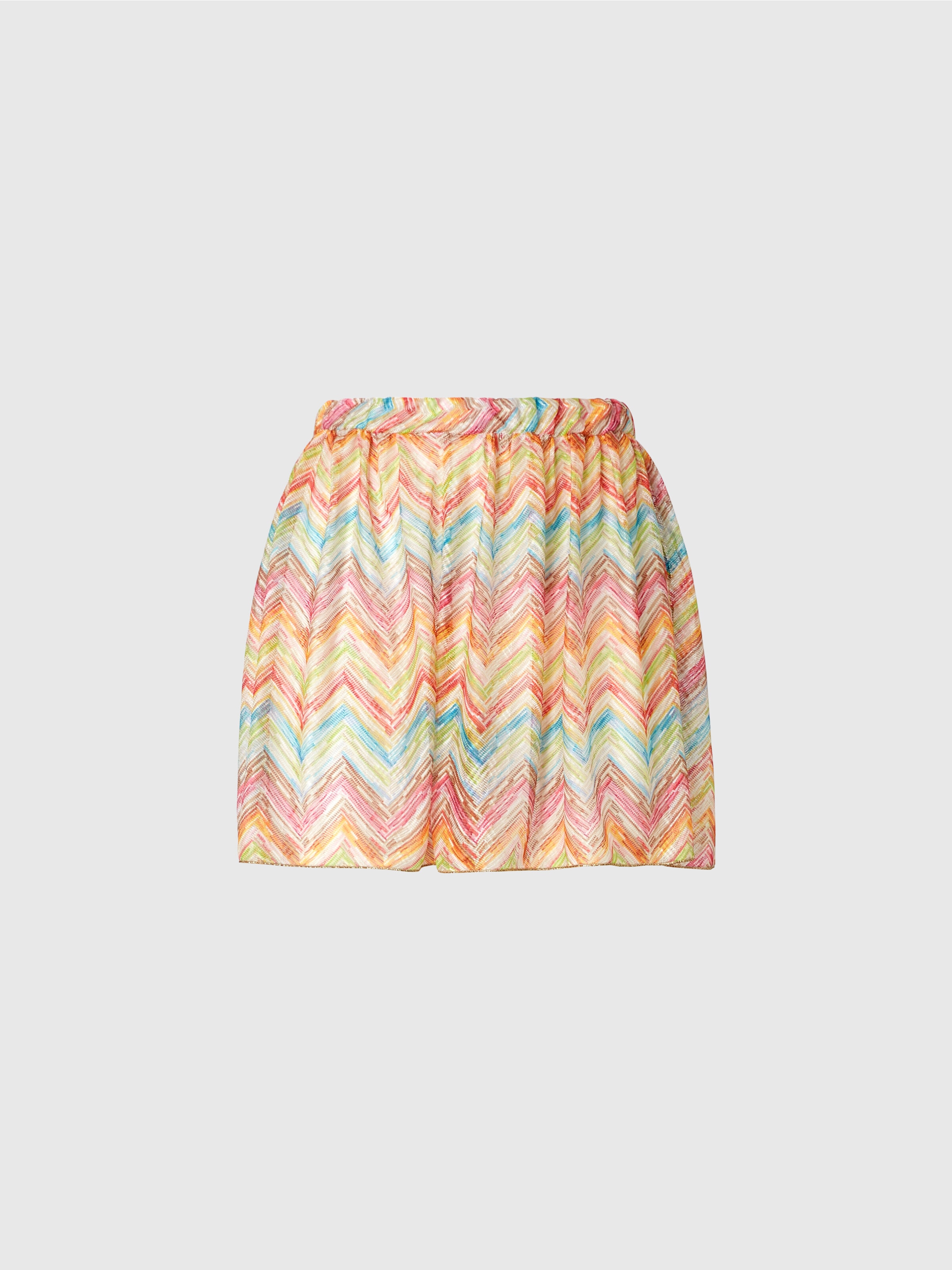 Printed tulle cover-up shorts, Multicoloured  - 0
