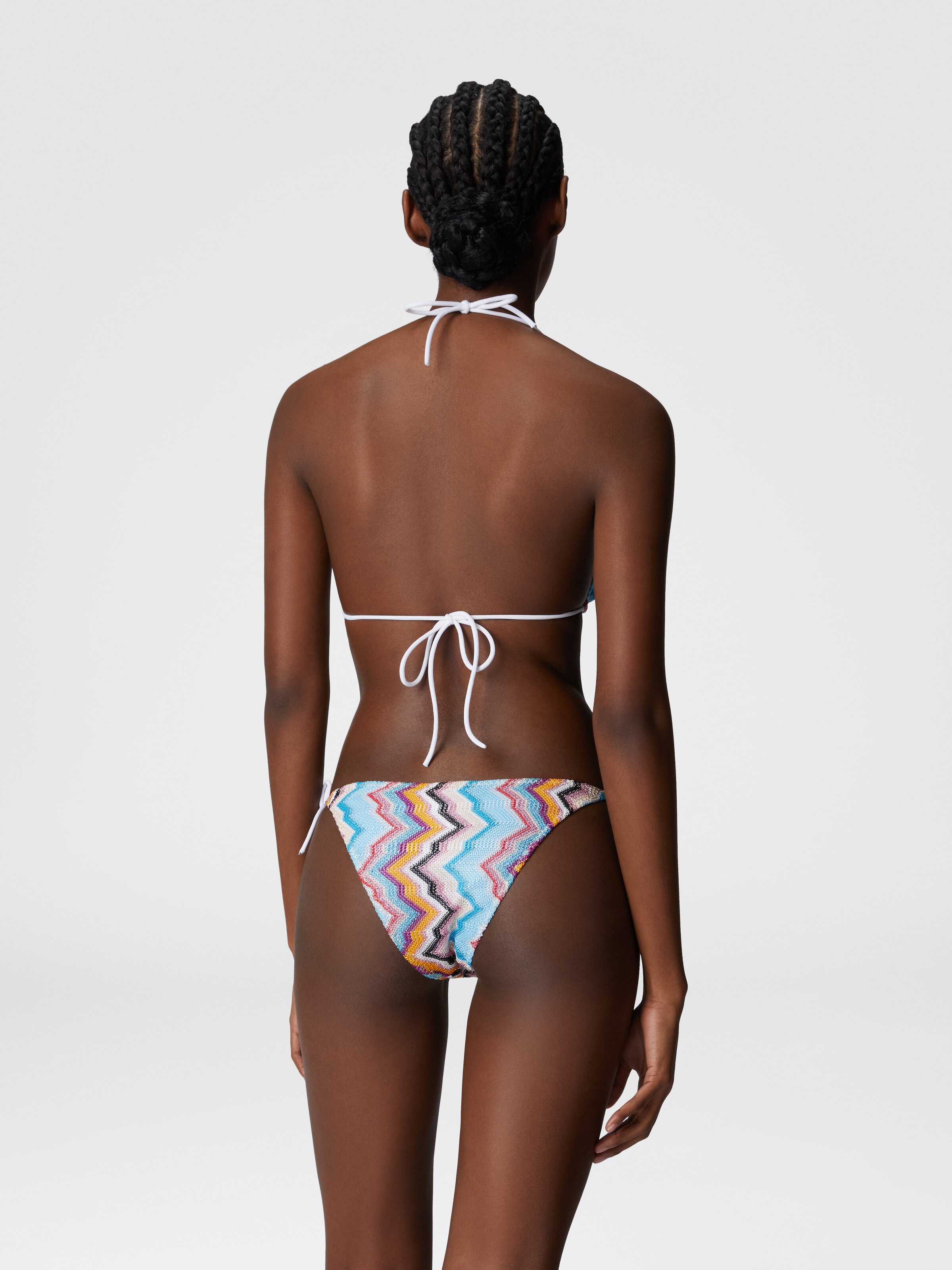 Bikini classico in viscosa e lamé, Multicolore  - 2