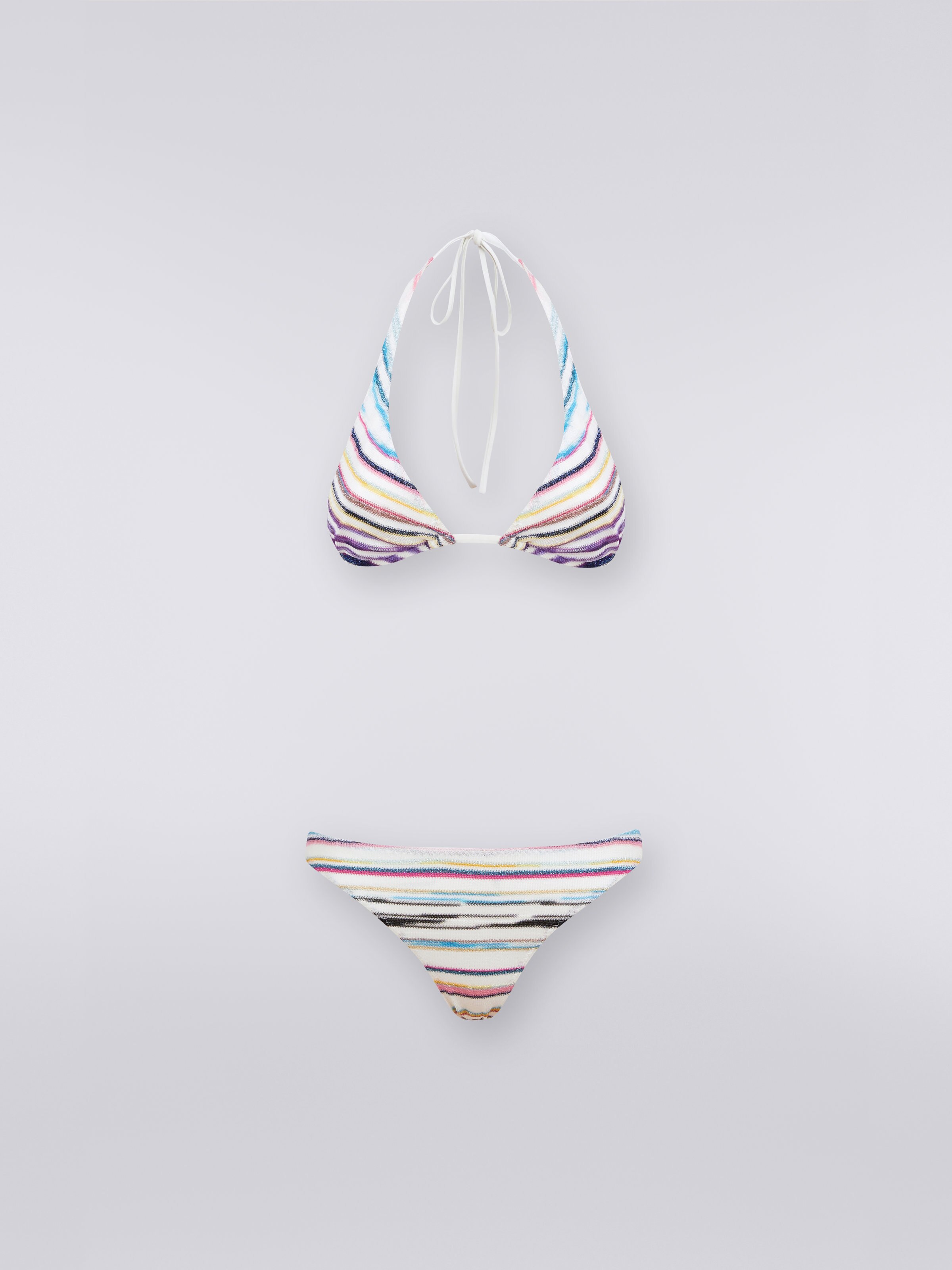Mountain viscose blend bikini with lurex, Multicoloured  - 0