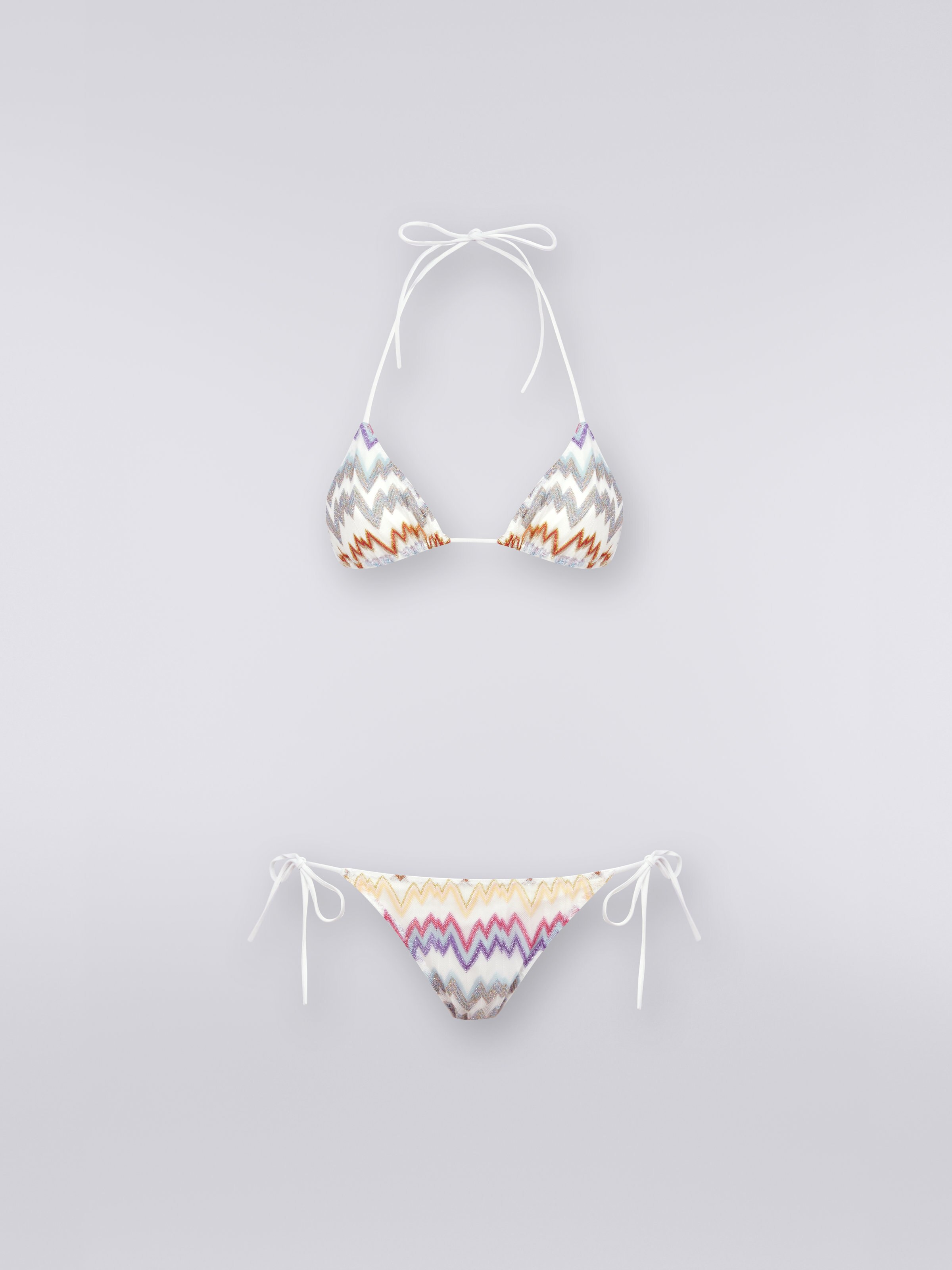 Mountain viscose blend bikini with lurex, Multicoloured  - 0