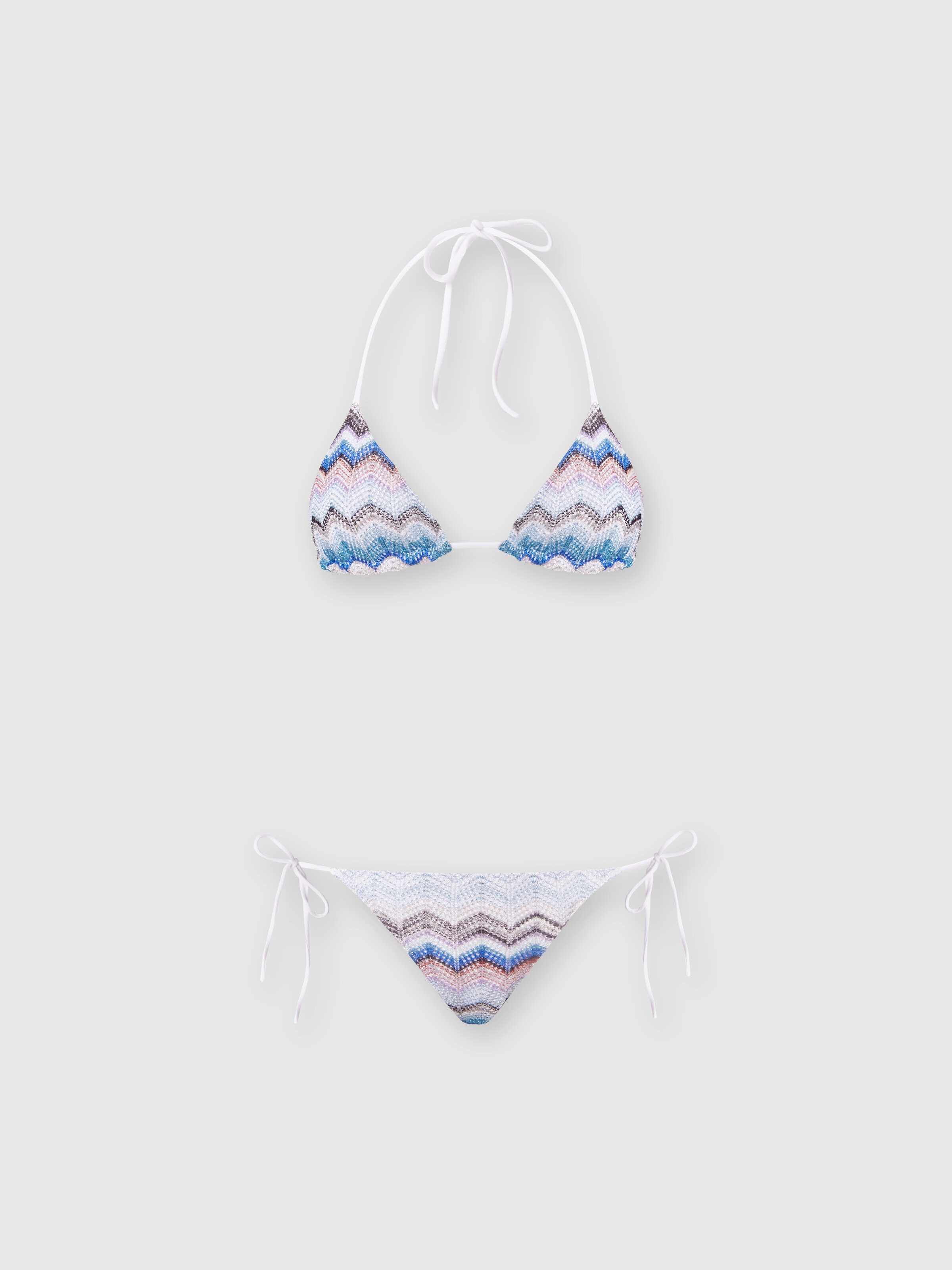 Bikini crochet zig zag con lurex, Multicolore  - 0