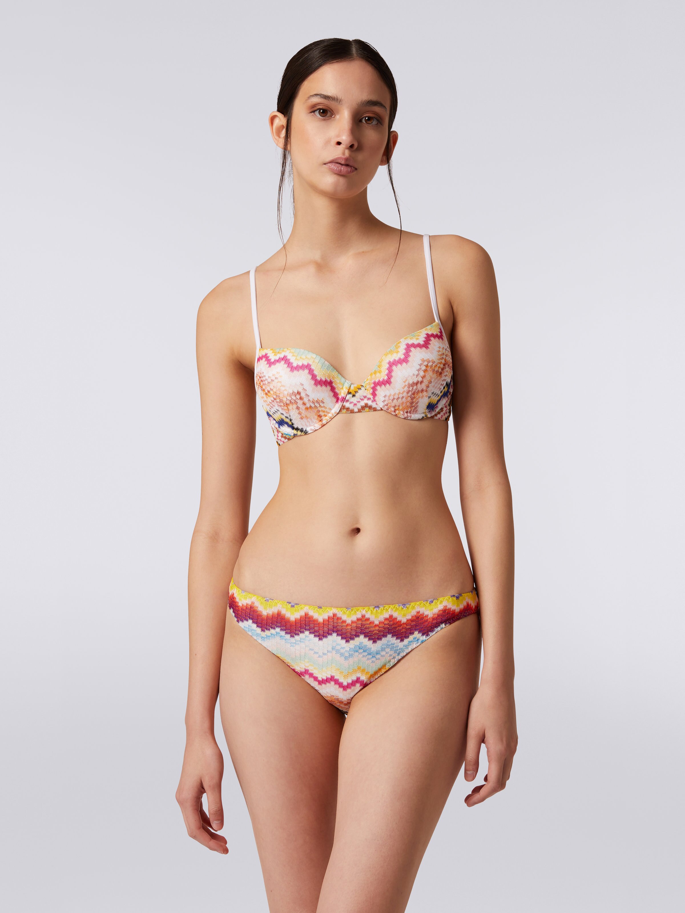 3D-effect viscose bikini, Multicoloured - 1