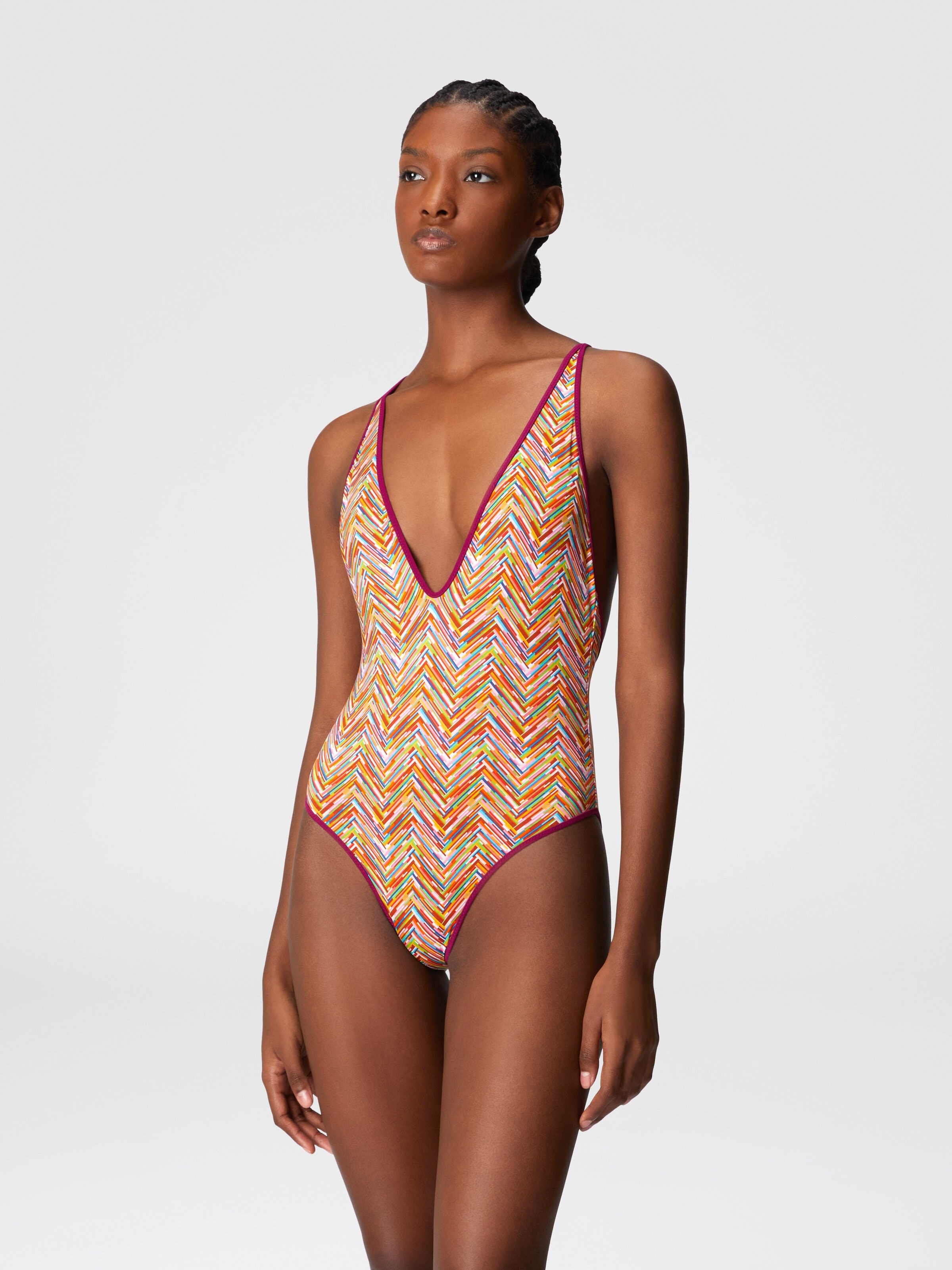 Two tone one piece swimsuit sales
