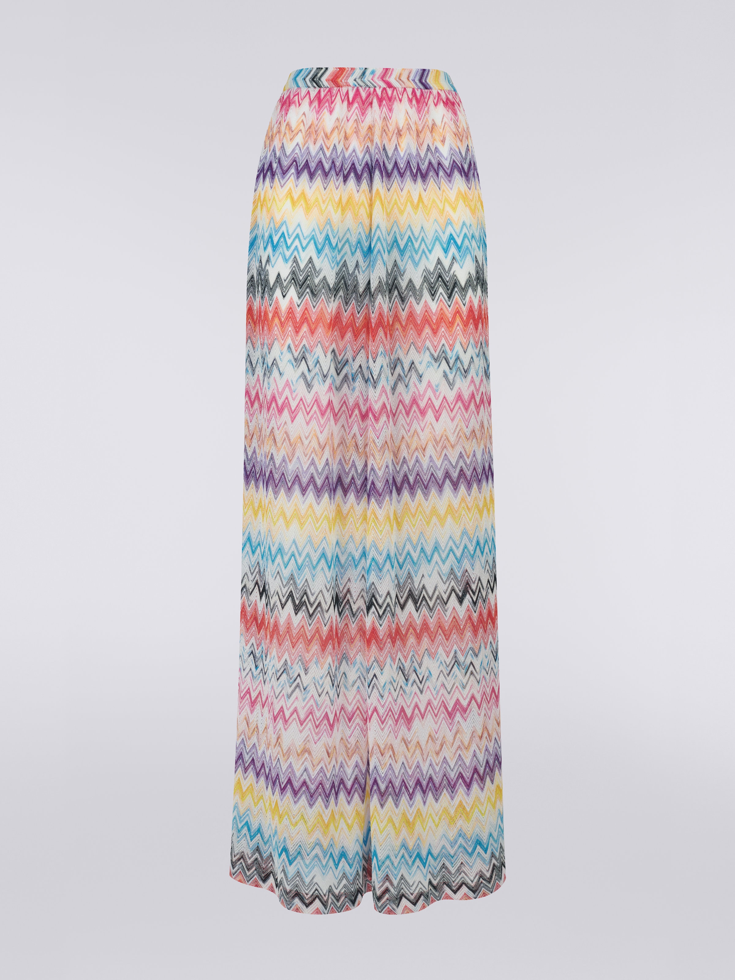 Pantalon de plage en viscose avec fente latérale, Multicolore  - 0