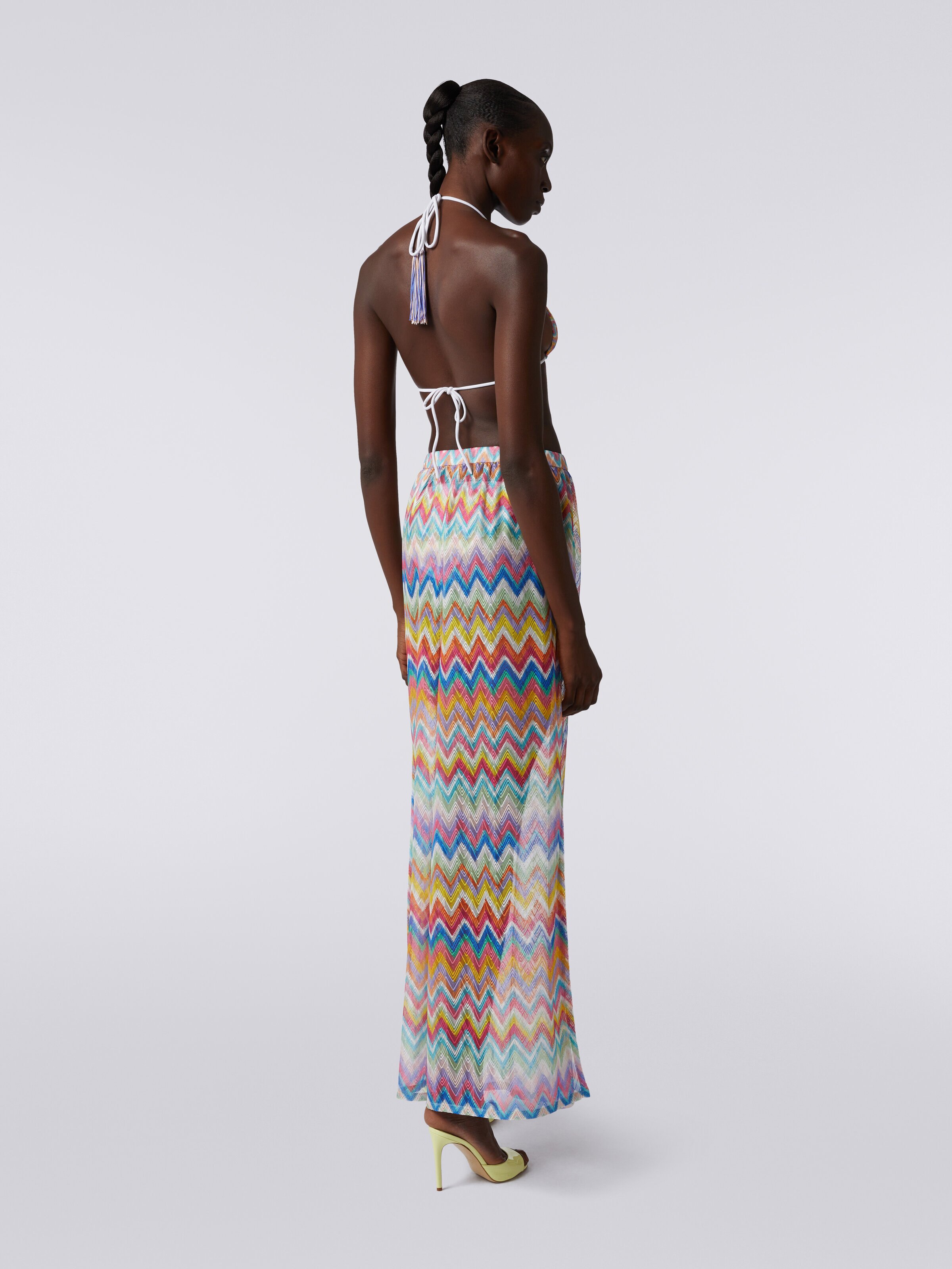 Cover-up trousers with zigzag print , Multicoloured  - 3