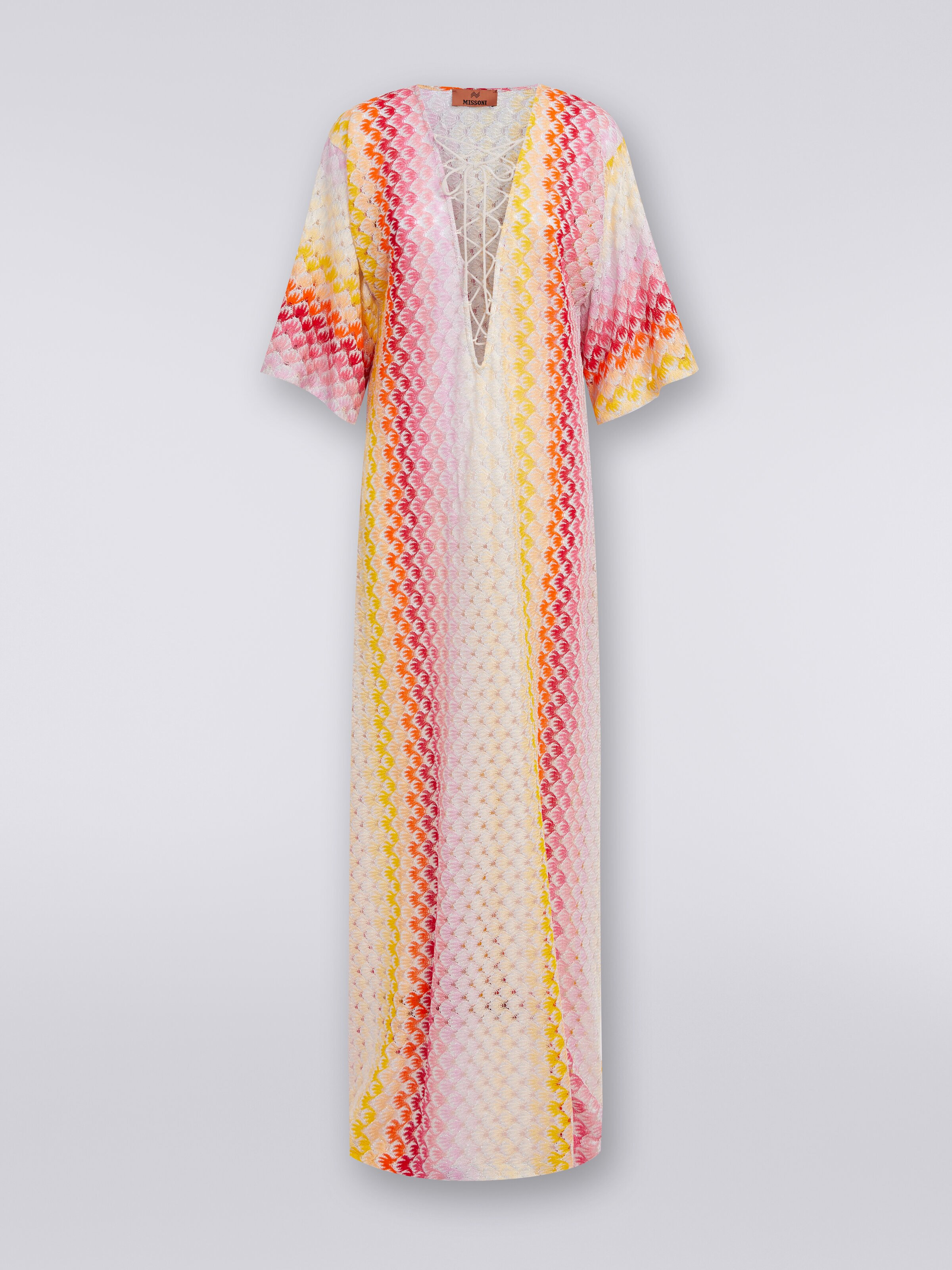 Missoni V-neck lurex kaftan - White