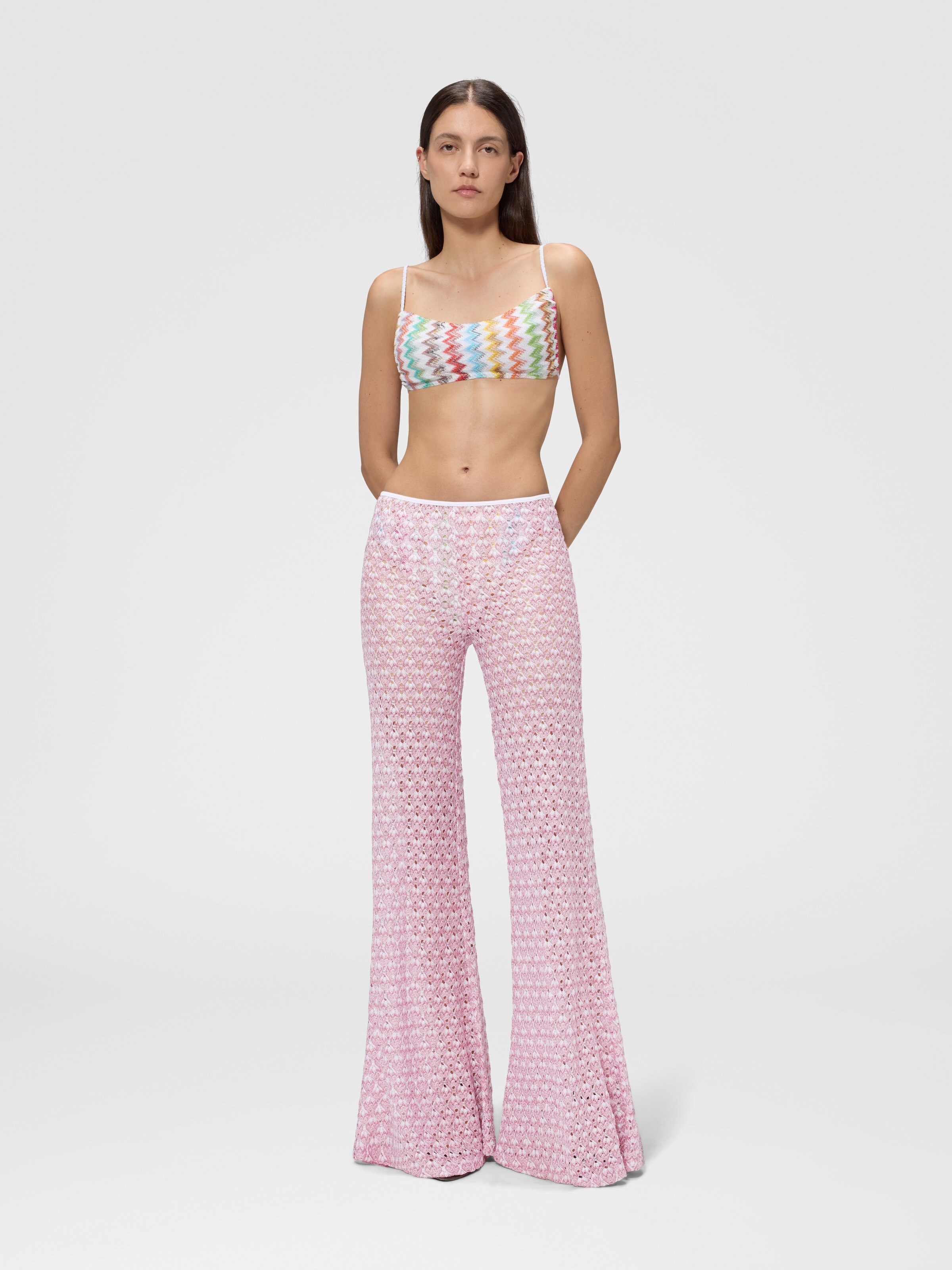 Low-rise lace pants Pink | Missoni