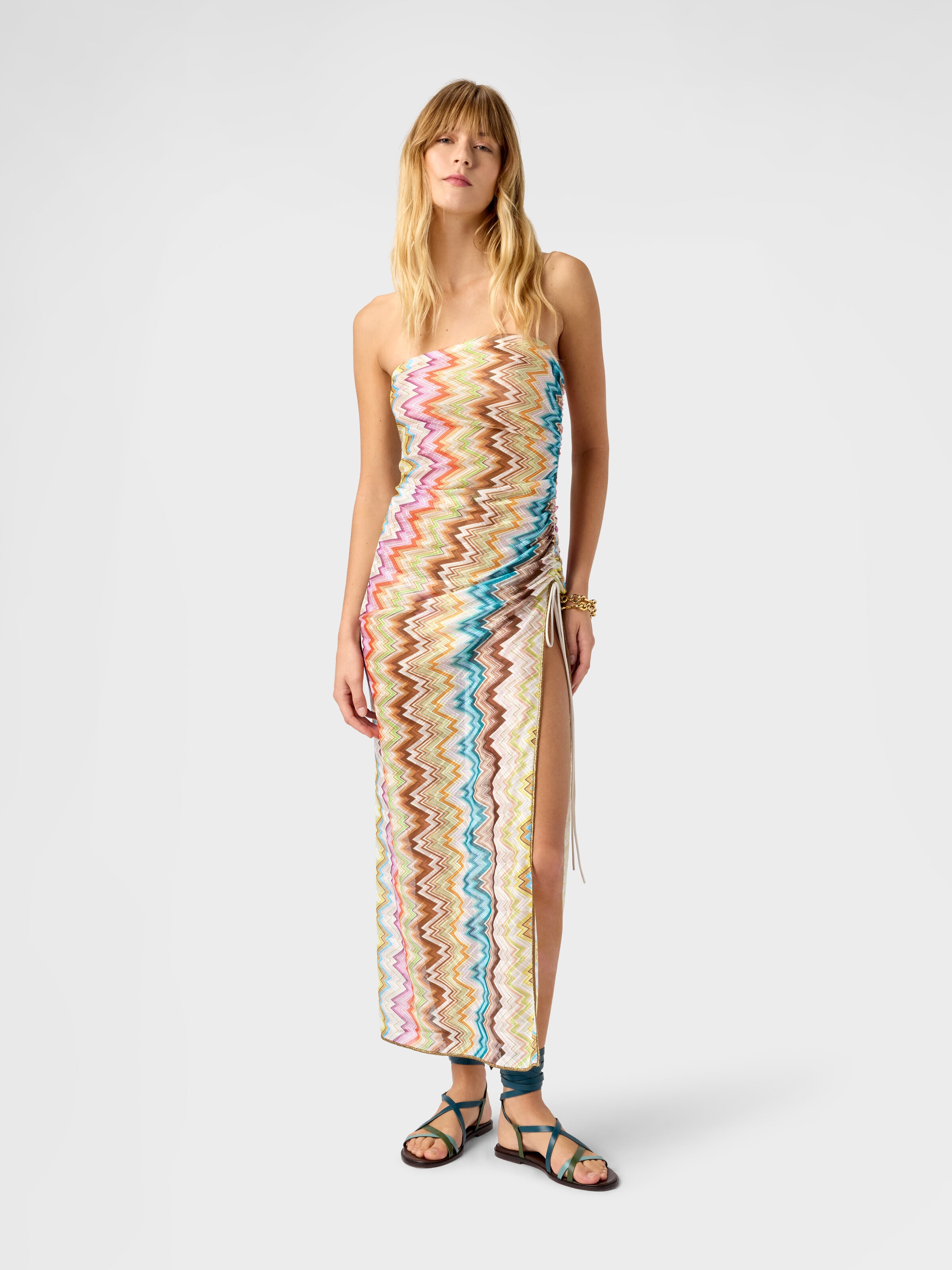 イレギュラージグザグプリント ロングカバーアップ マルチカラー | Missoni