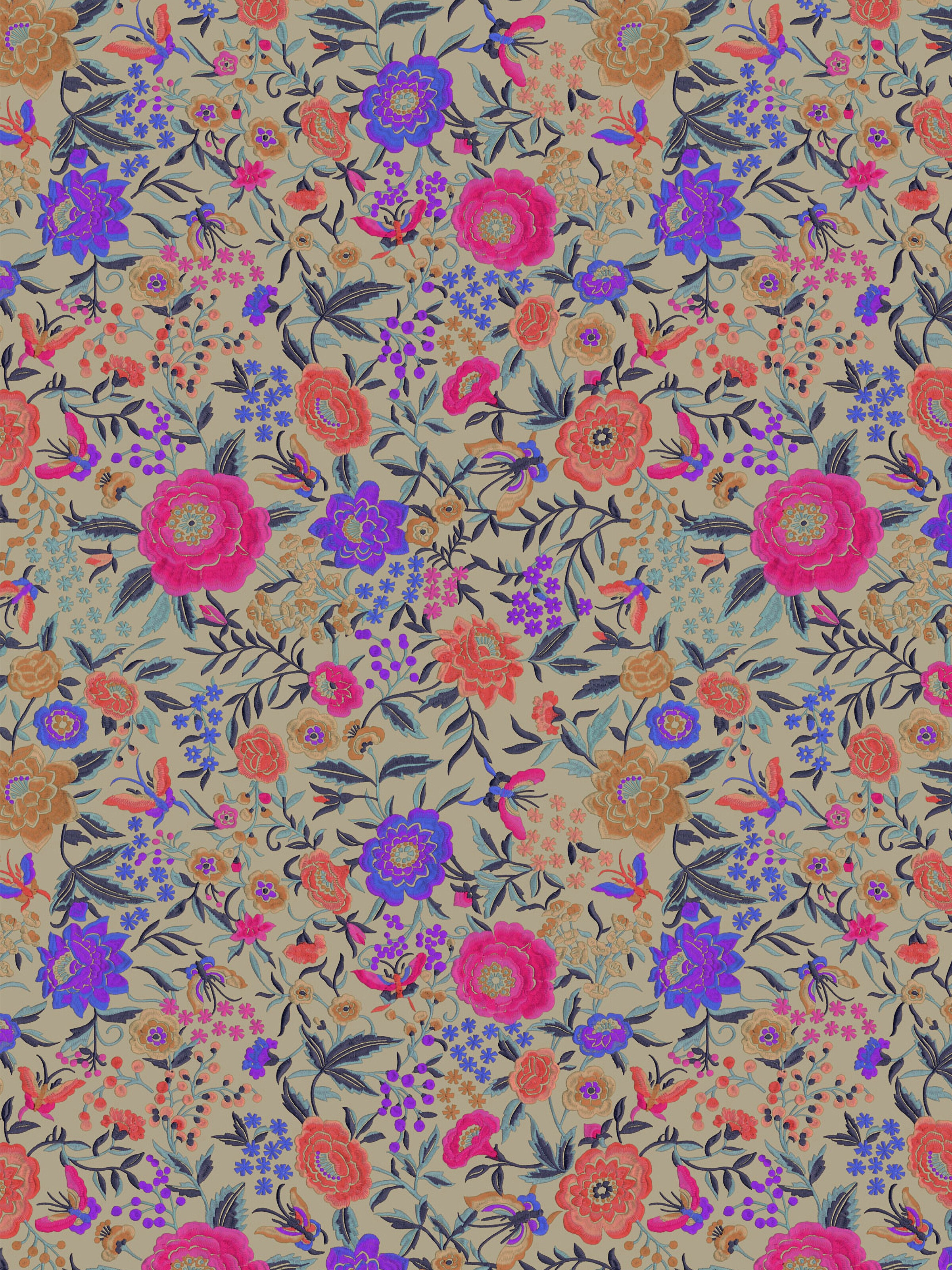 Carta da parati Oriental Garden 10x0,52 mt, Multicolore  - 0