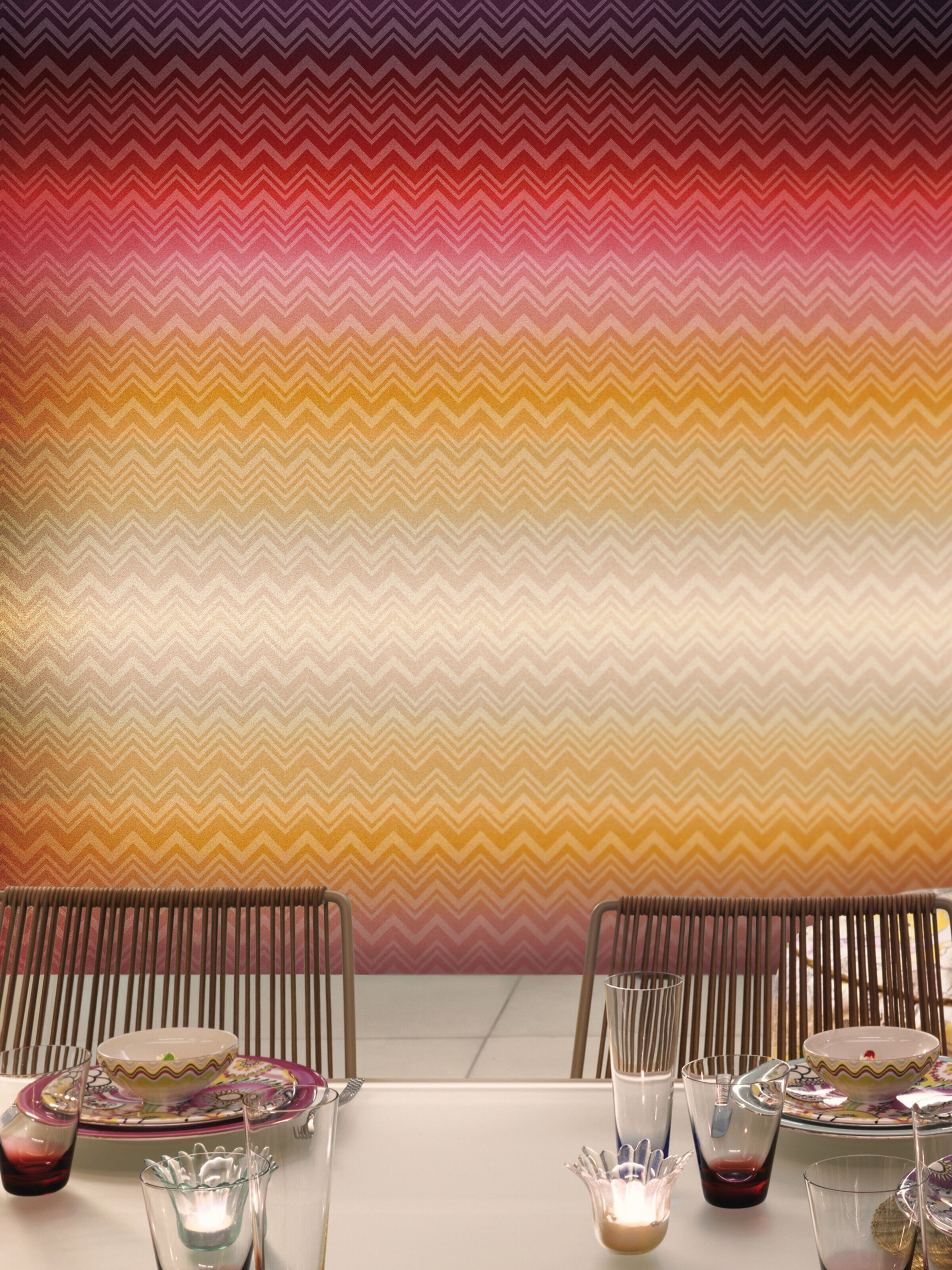 Zig Zag Wallpaper 6,60x1 mt, Multicoloured  - 2