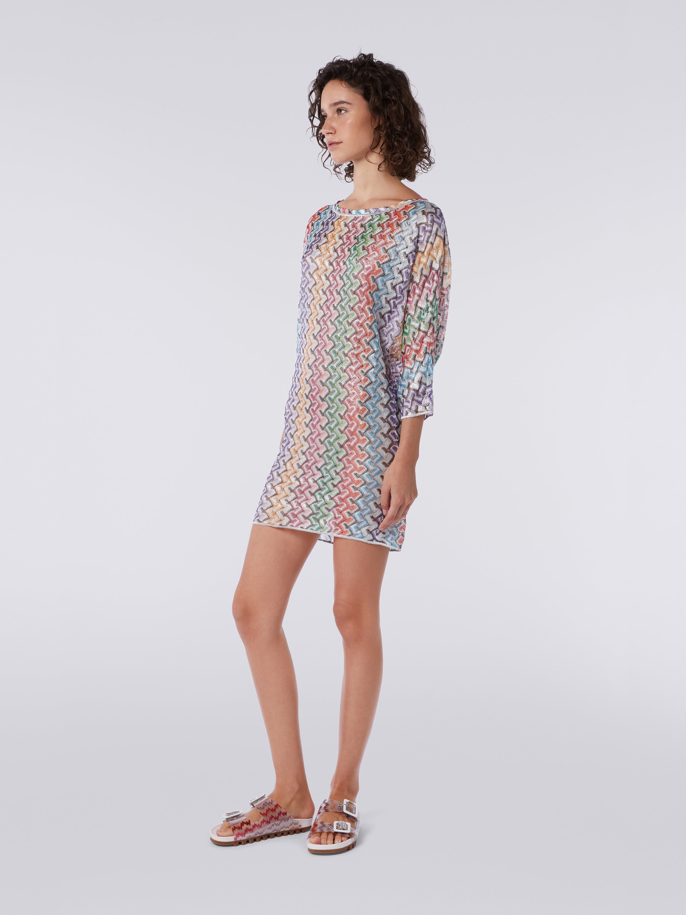 Robe cache maillot en maille de viscose Multicolore Missoni