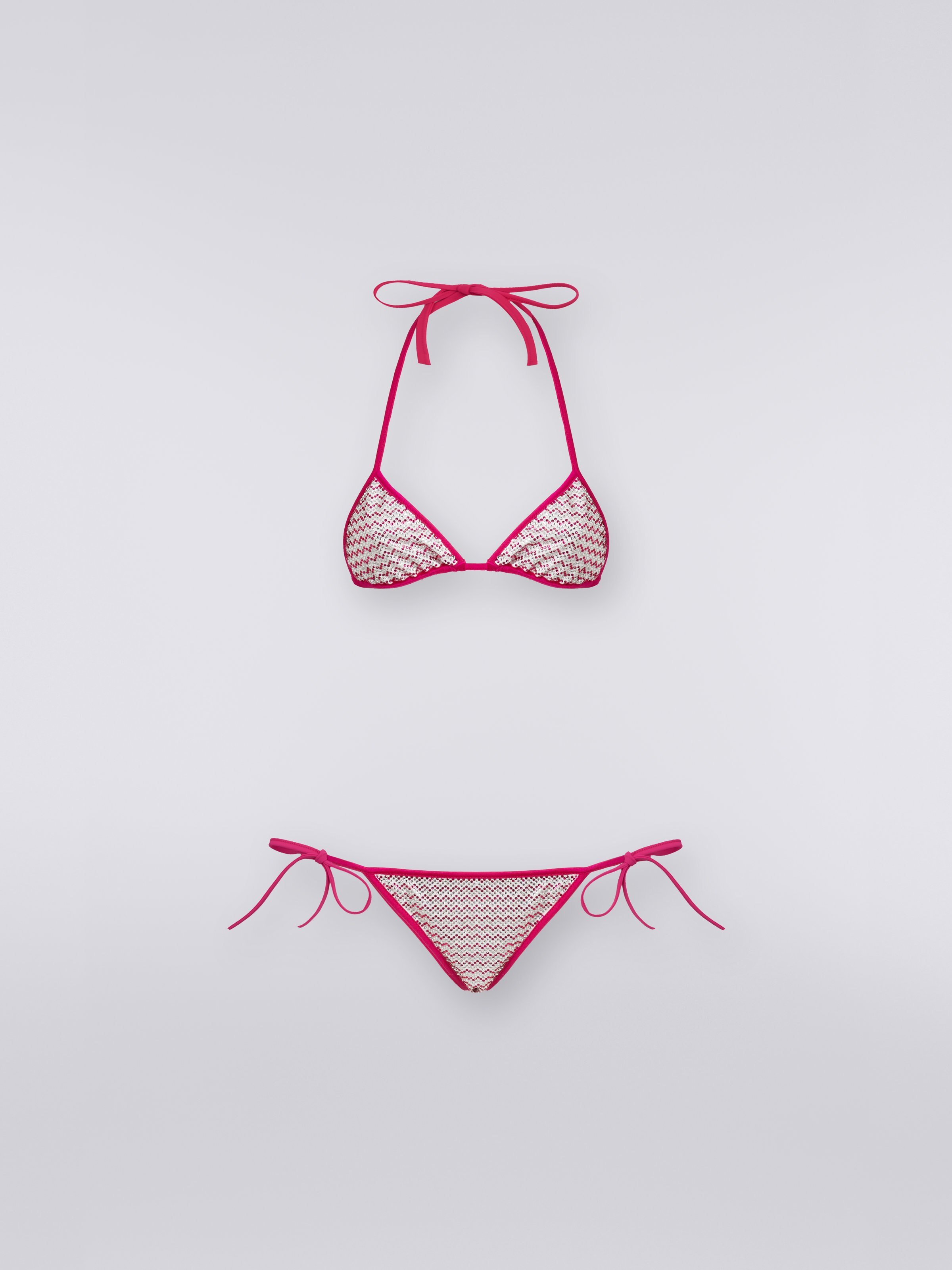 COSTUME BIKINI, Blanc & Fuchsia - 0