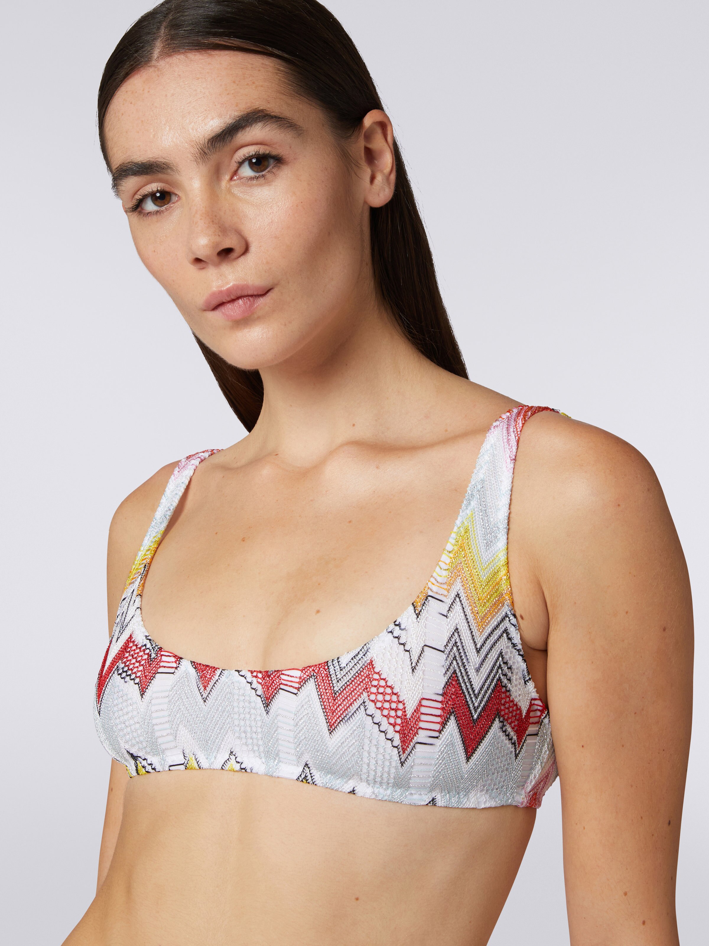 Zigzag knit bikini with multiple techniques, Multicoloured - 4