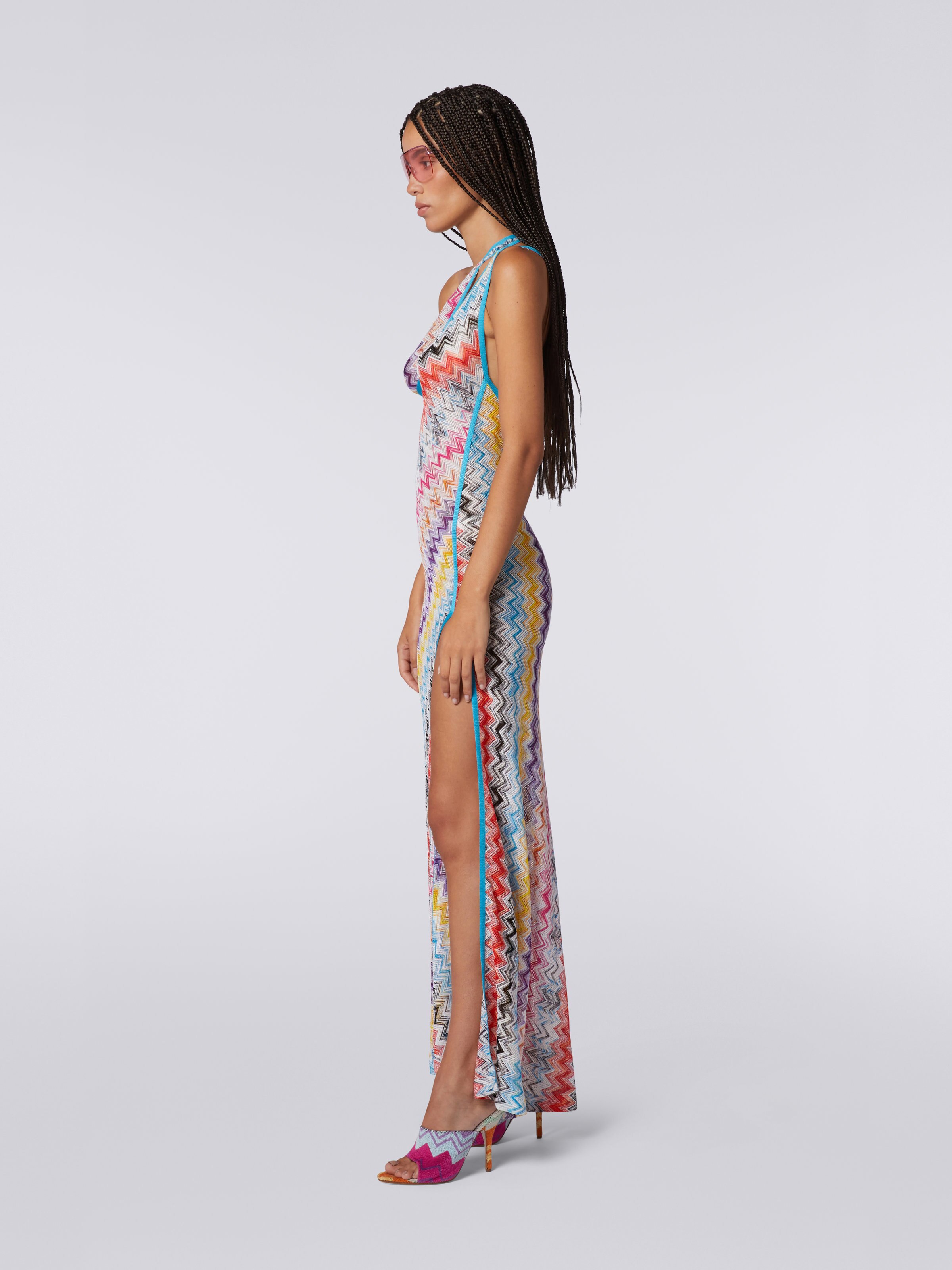 Long one-shoulder cover up, Multicoloured - 2