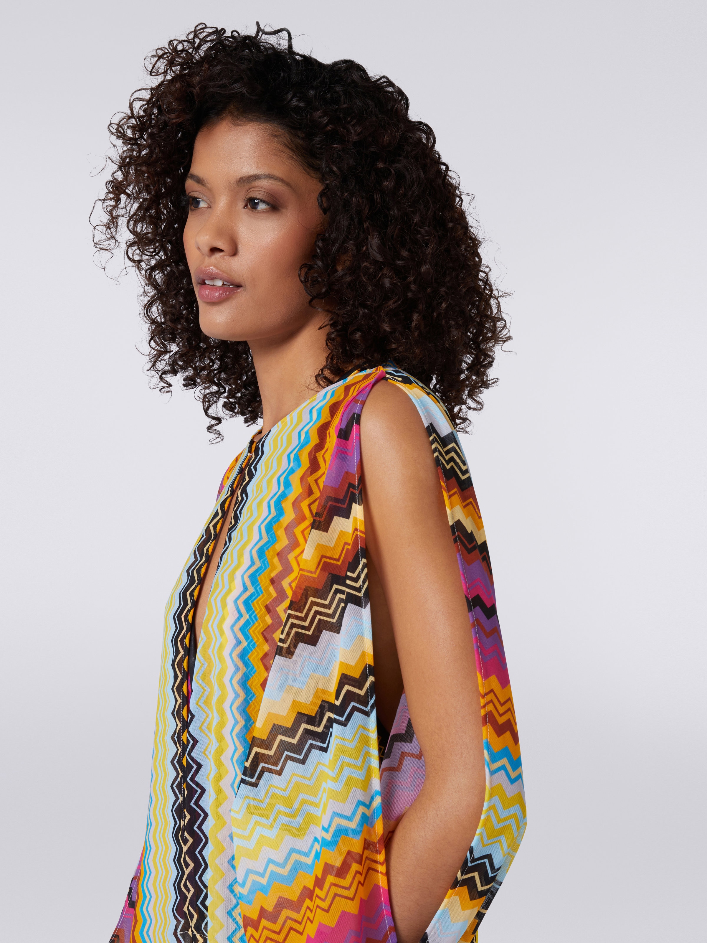 Long-sleeved long cover up, Multicoloured - 4
