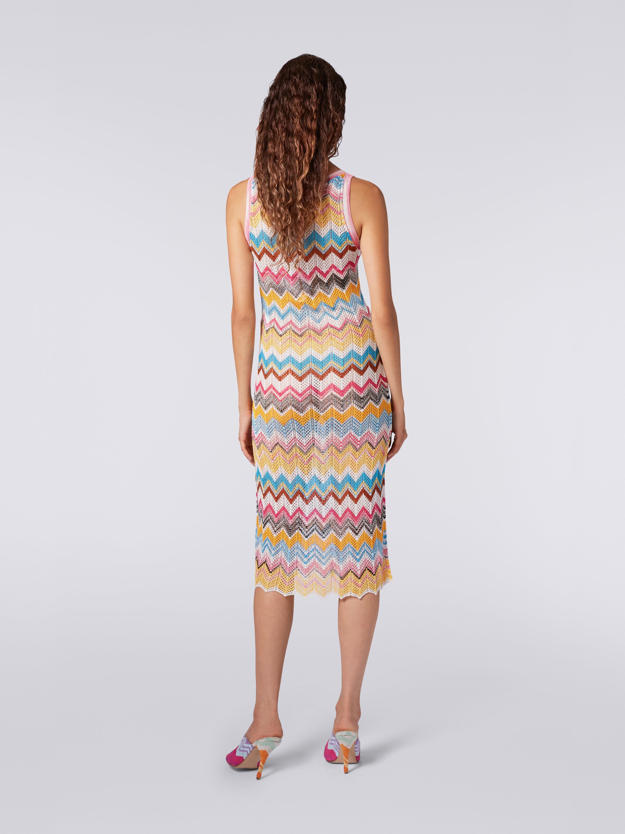 Copricostume longuette con zig zag multicolore, Multicolore - 3