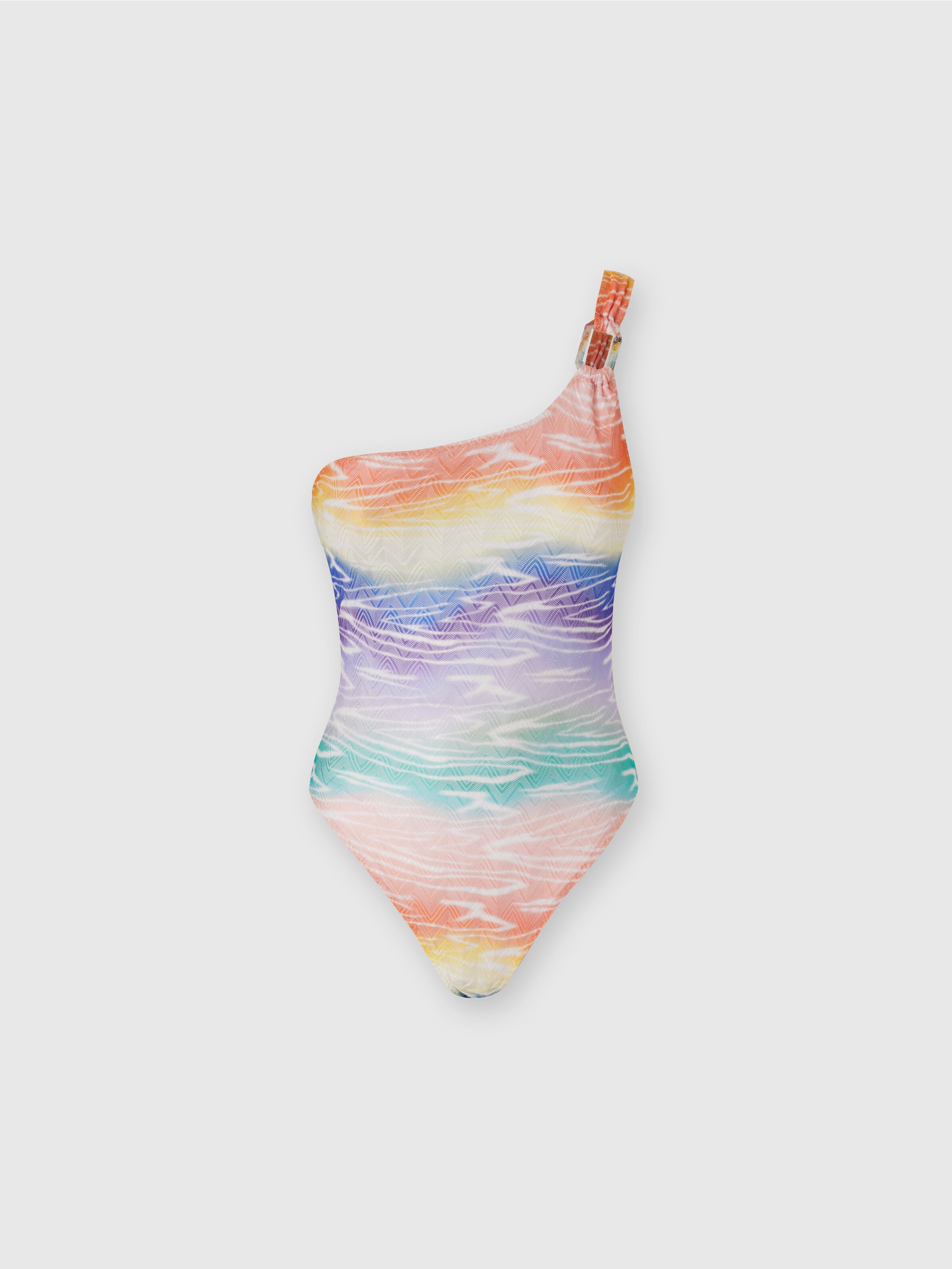 Tie-dye print one-piece swimming costume, Multicoloured  - 0