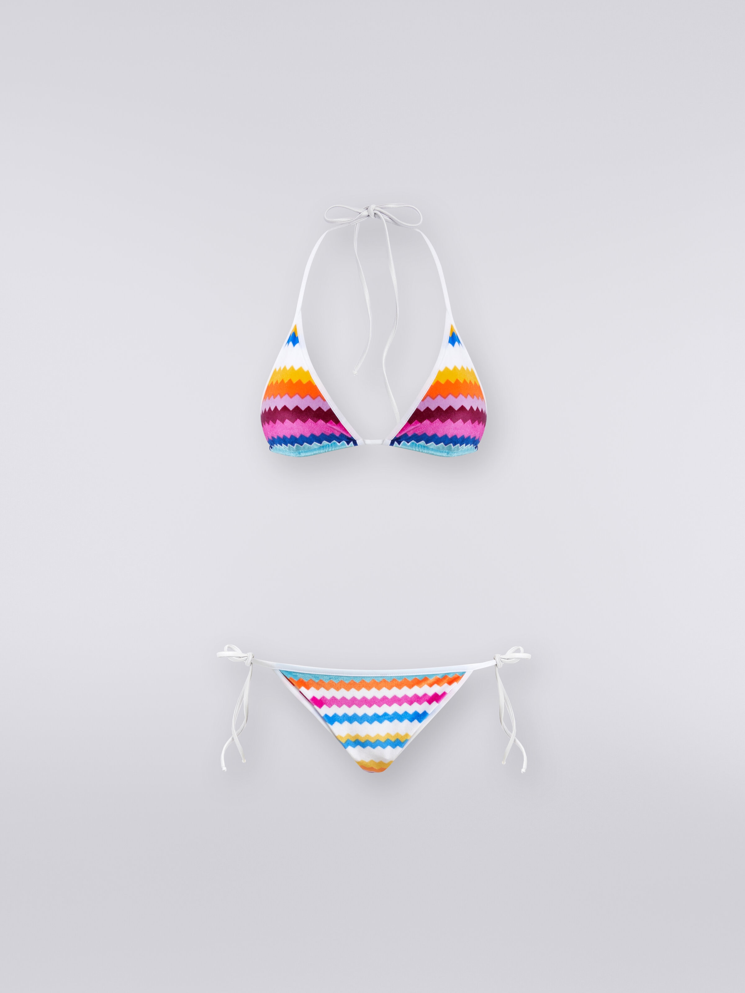 Bikini in zigzag print stretch nylon Multicoloured | Missoni