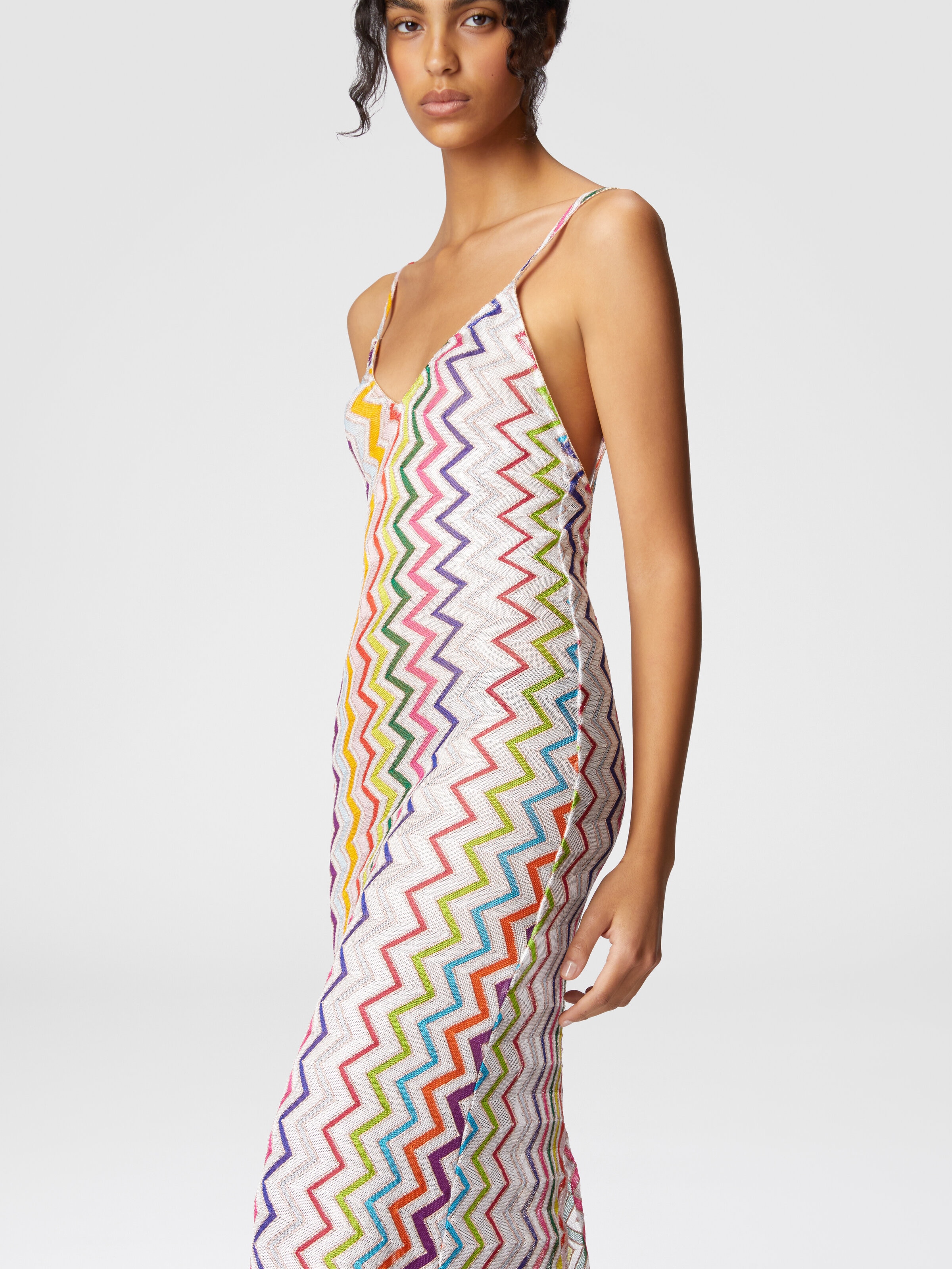 Long cover-up with open back, Multicoloured  - 4