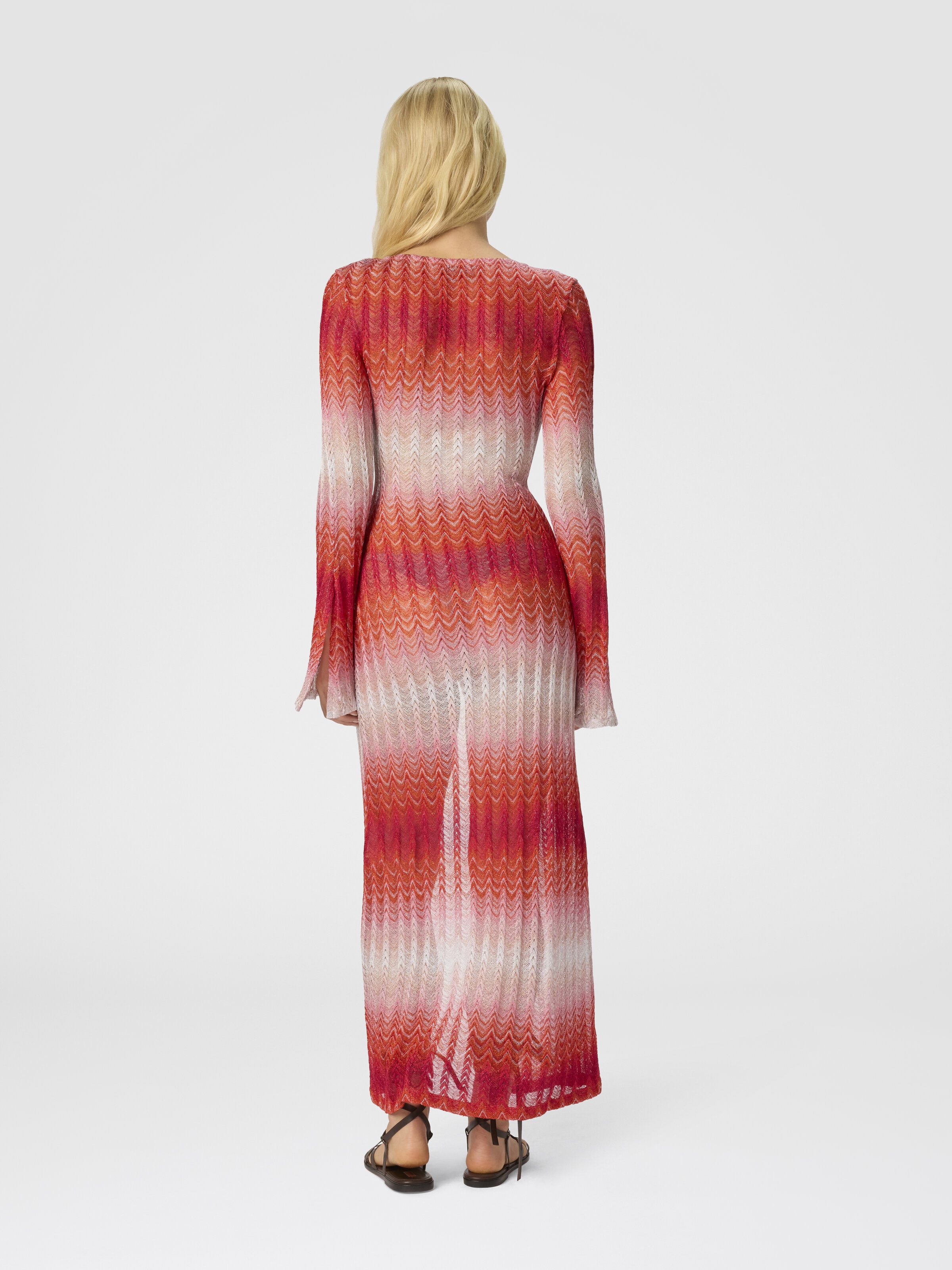 Long cover-up with cut-out details, Multicoloured  - 2