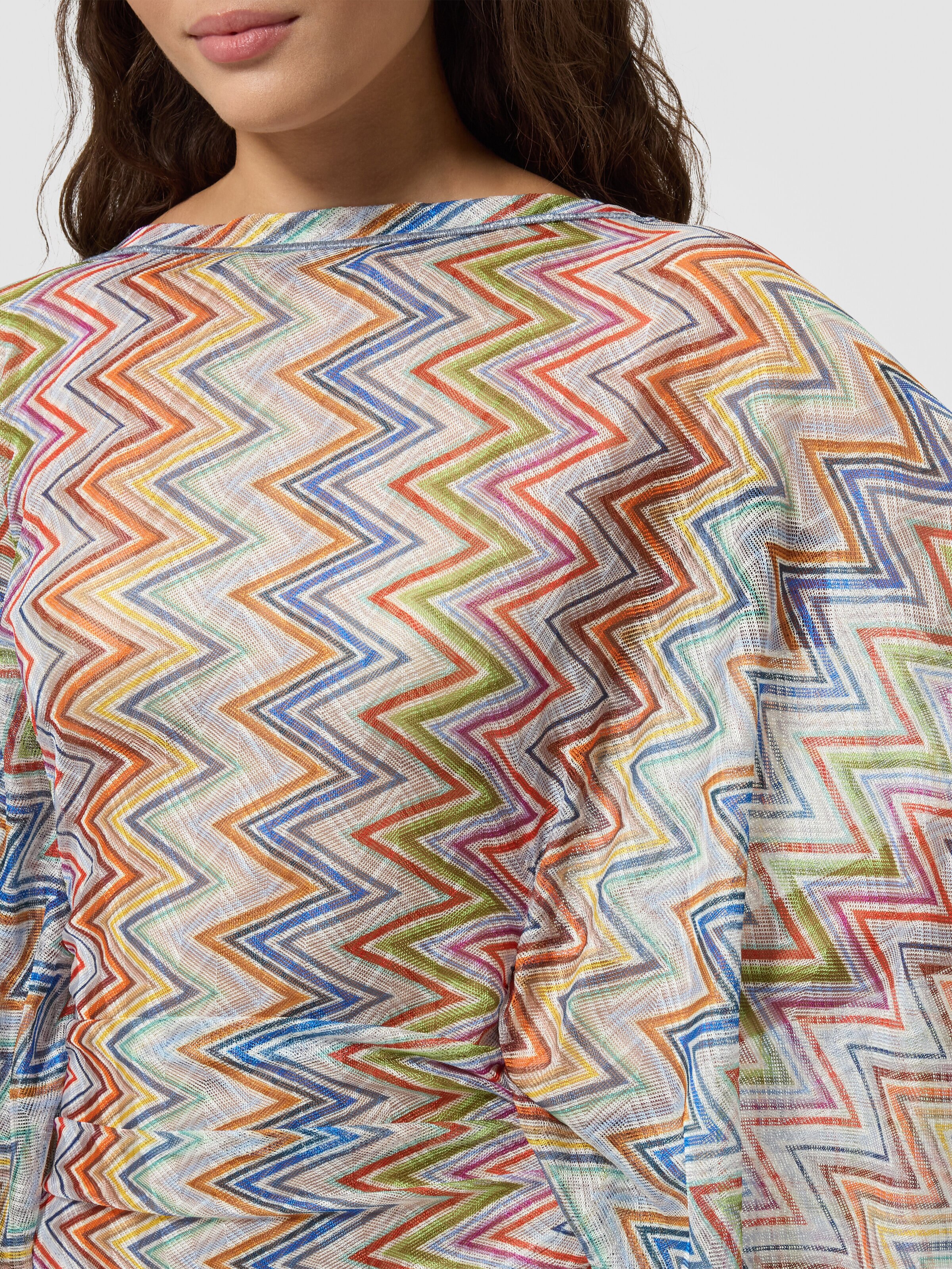 MISSONI❤︎パフケット Short cover-up caftan with batwing sleeves Multicoloured | Missoni