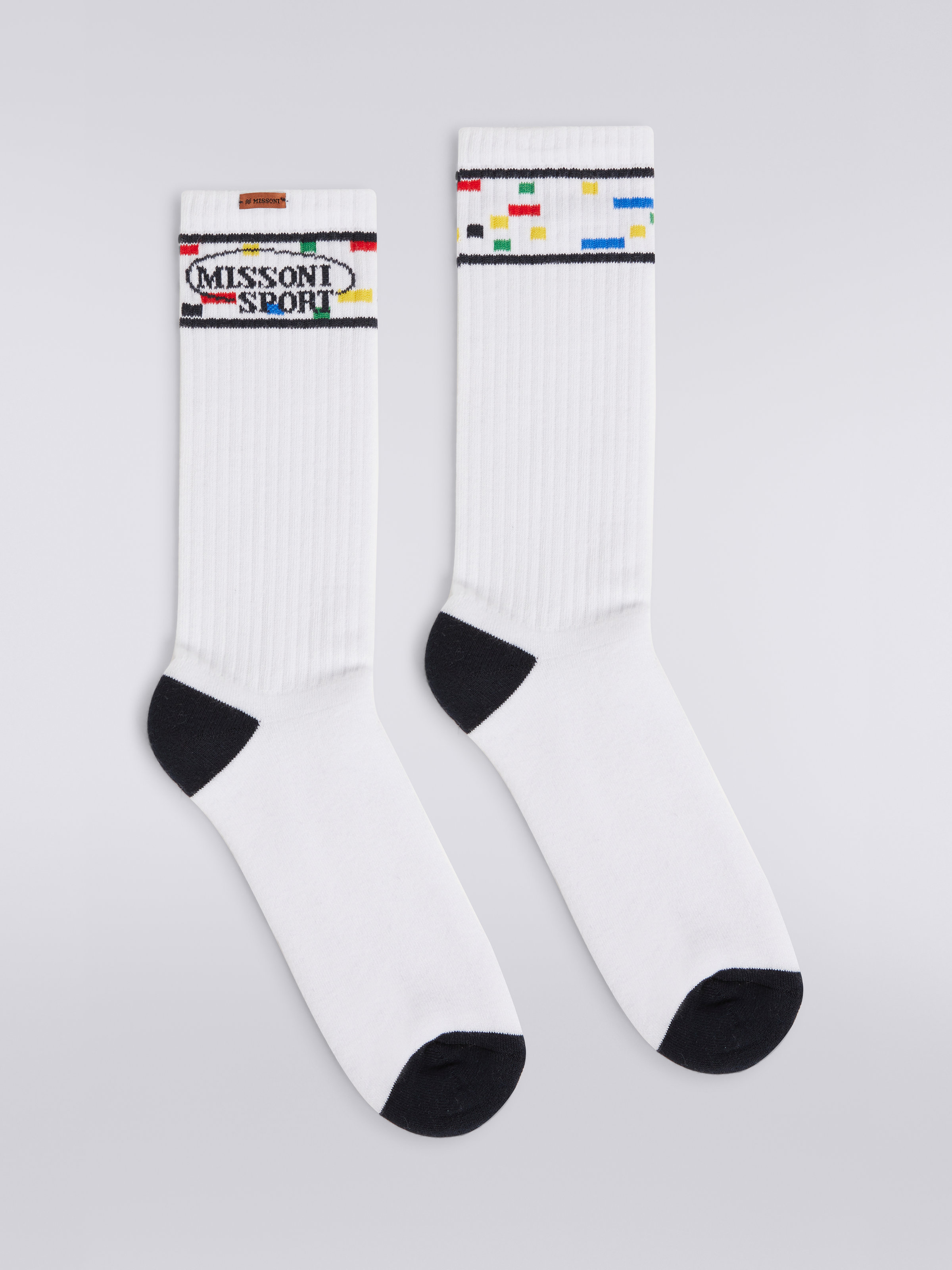 Cotton terry socks with Legacy logo, White  - 0