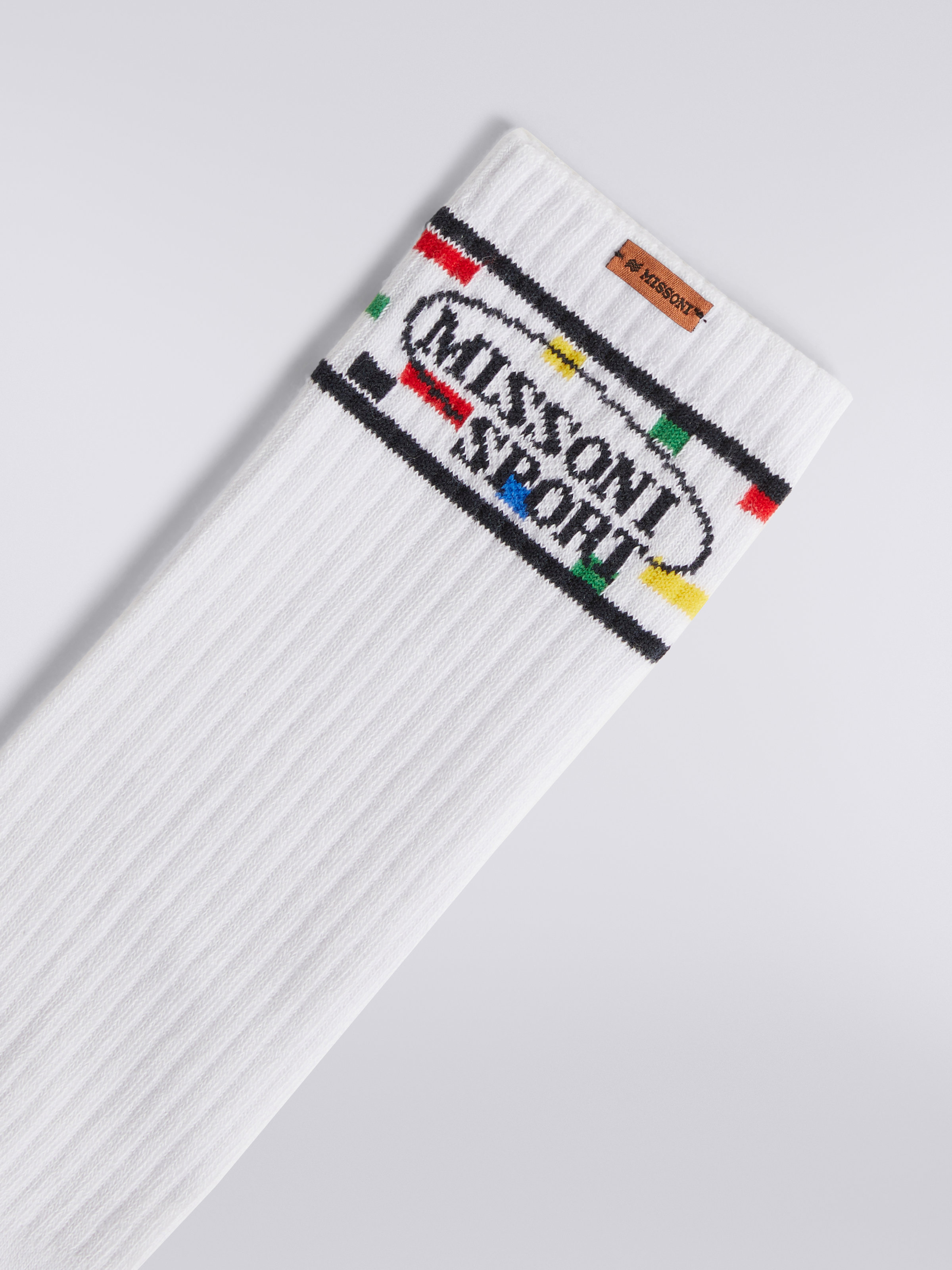 Cotton terry socks with Legacy logo, White  - 2