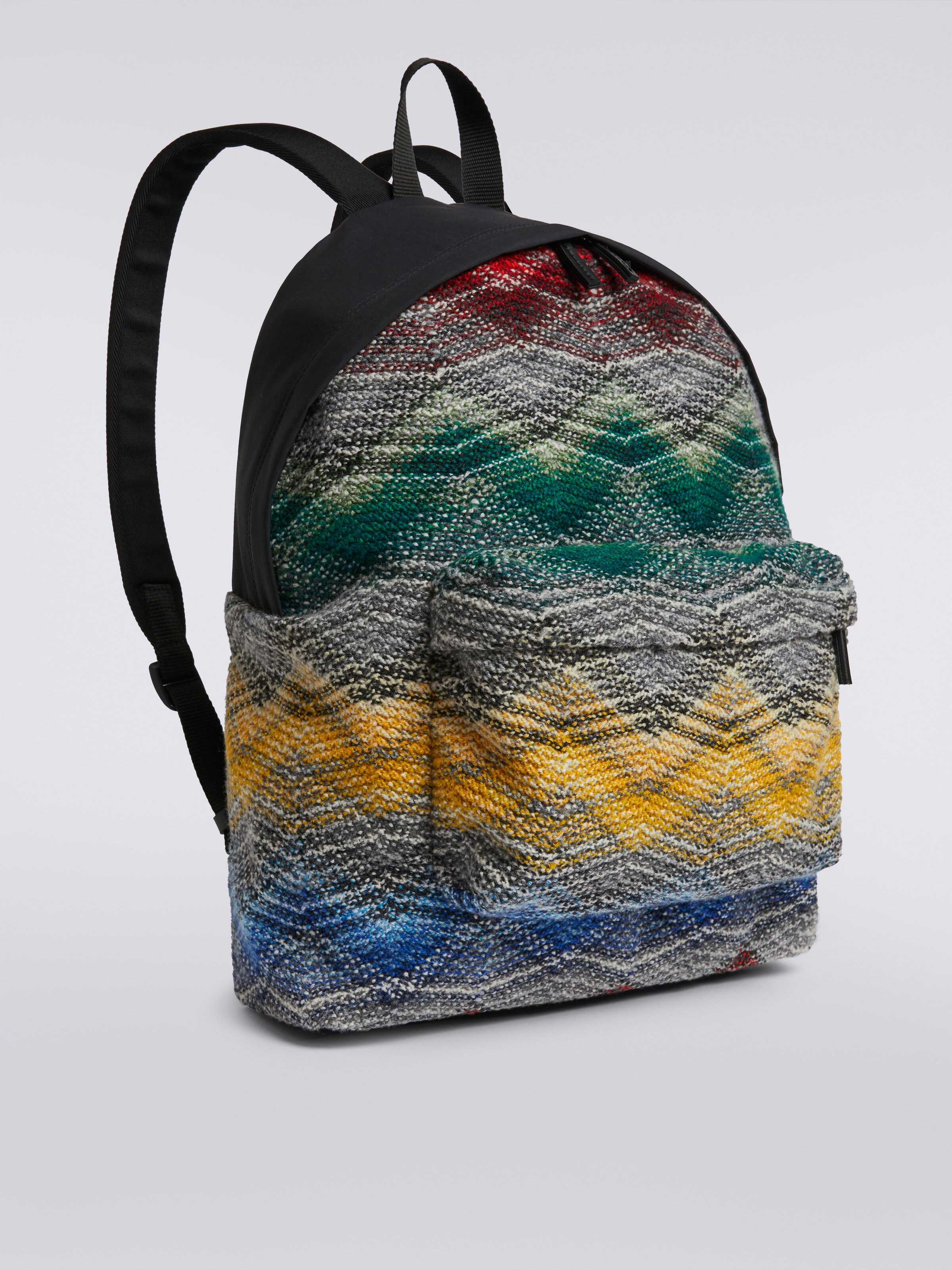 Zigzag wool rucksack, Multicoloured  - 1